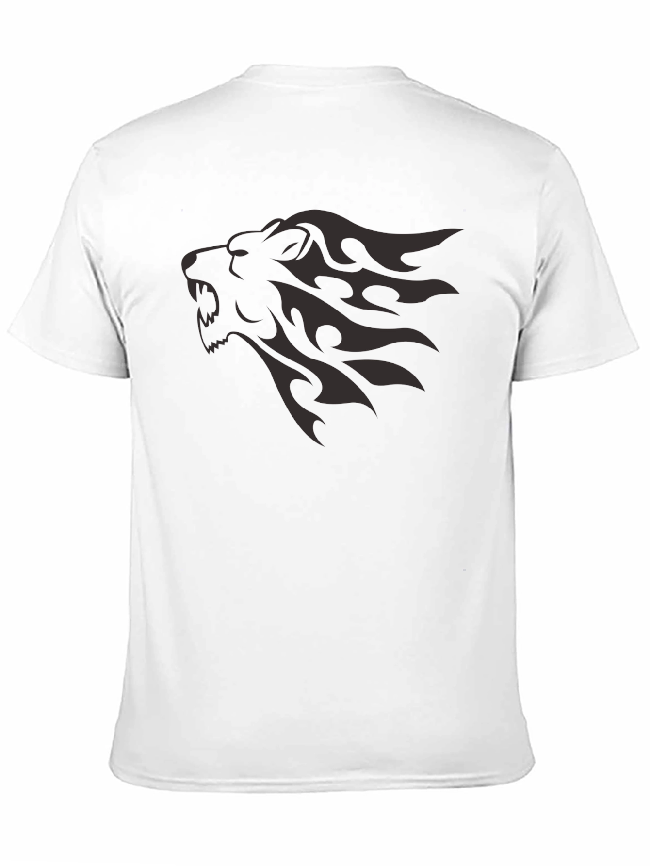 Black Lion Head Graphic Tee - Black view 11