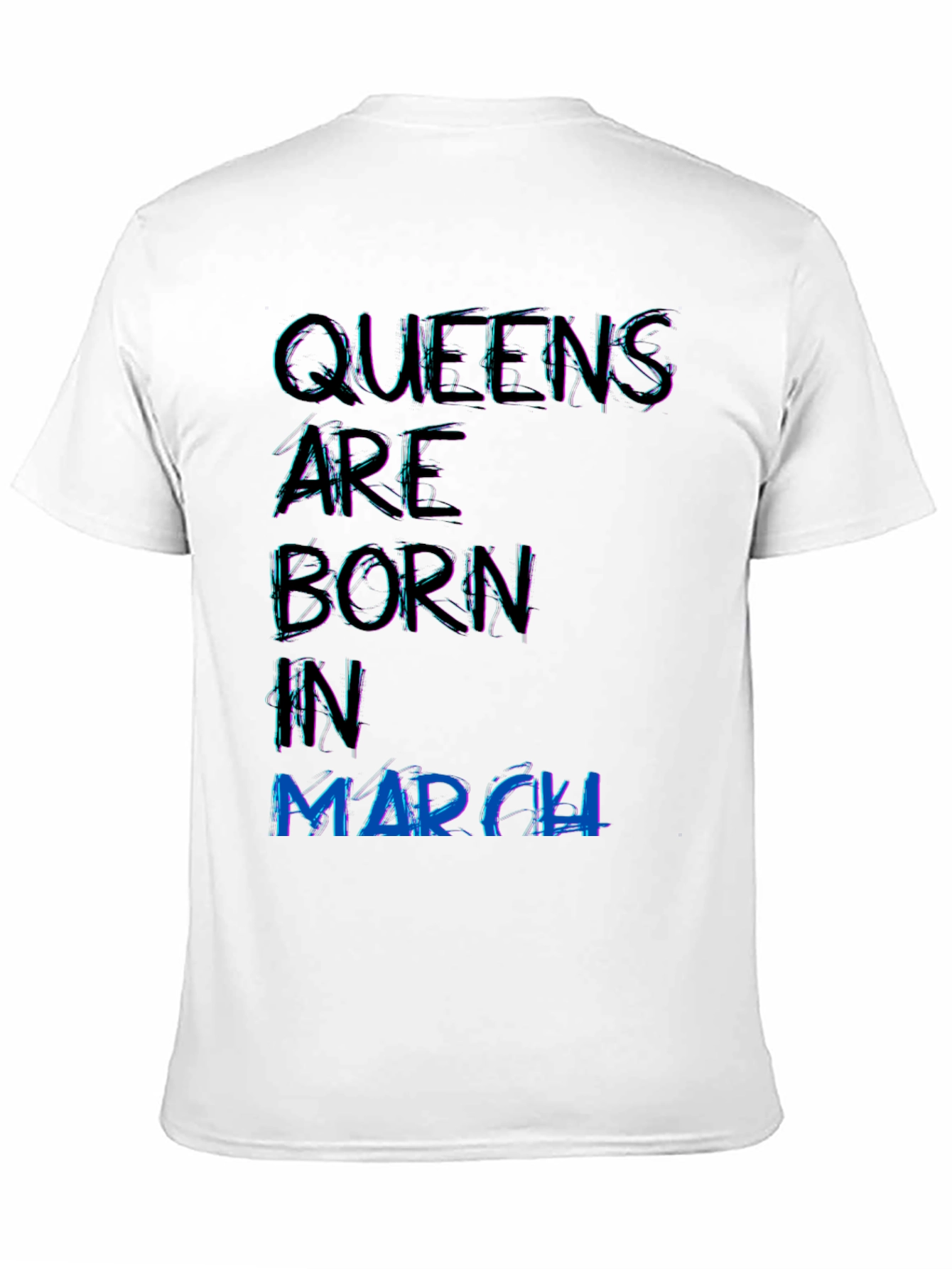 Black Queens are Born in March Black T-Shirt view 11