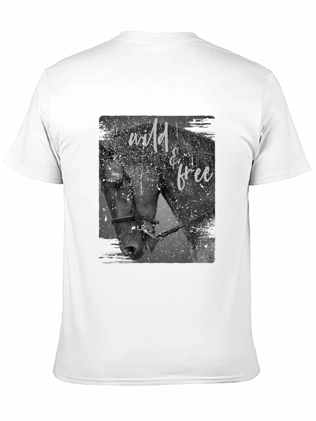 Black Wild & Free Horse Graphic Tee - Black view 11