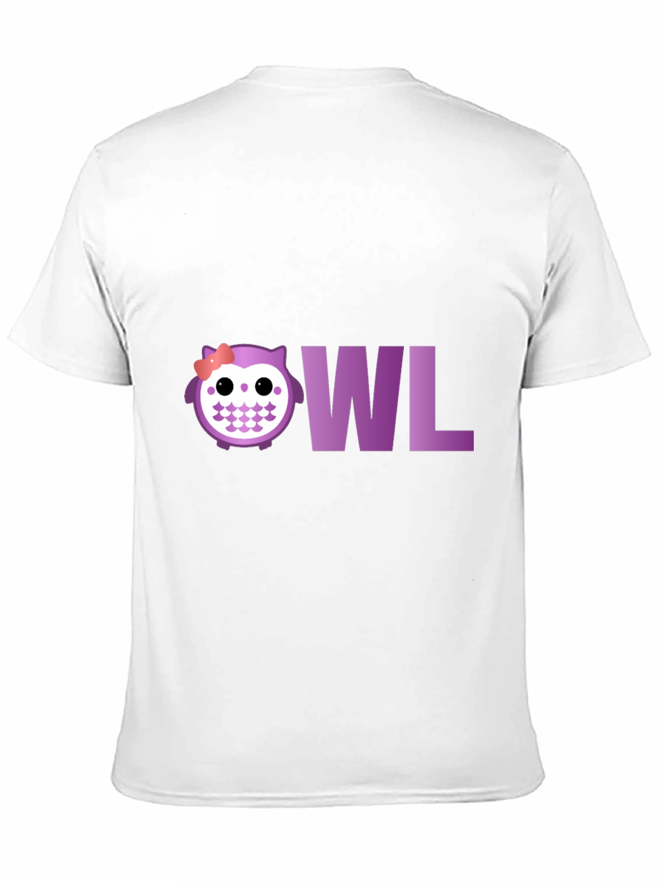 Black Cute Owl T-Shirt - Purple Graphic Tee view 11
