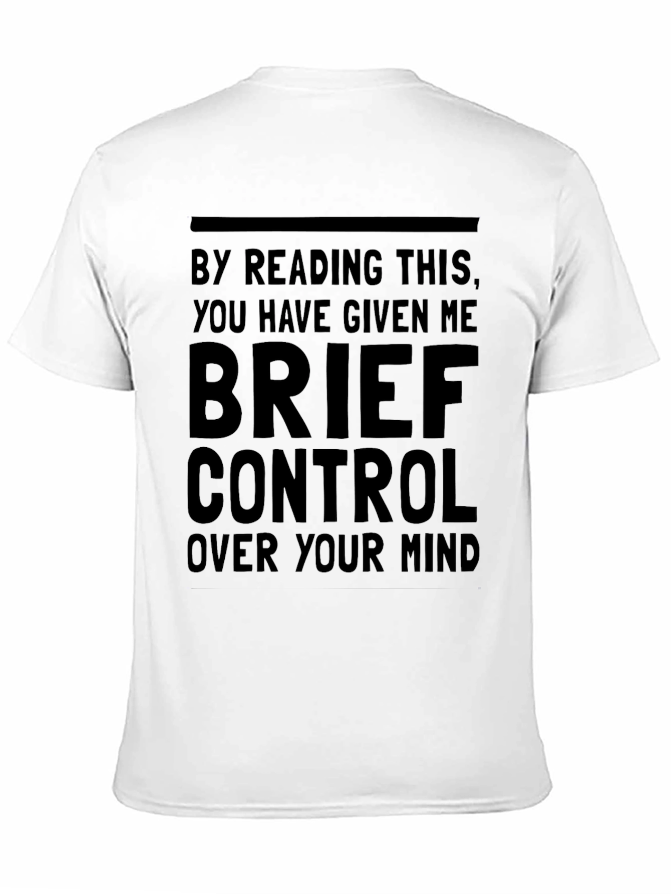 Black Mind Control Graphic T-Shirt - Funny Novelty Tee view 11