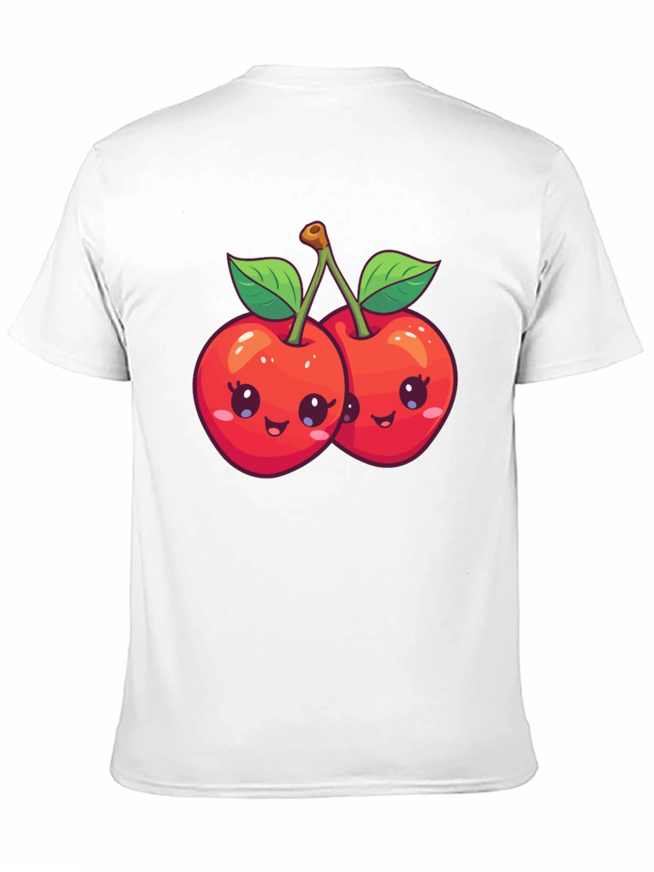 Black Kawaii Cherry Graphic Tee - Cute Fruit Shirt view 11
