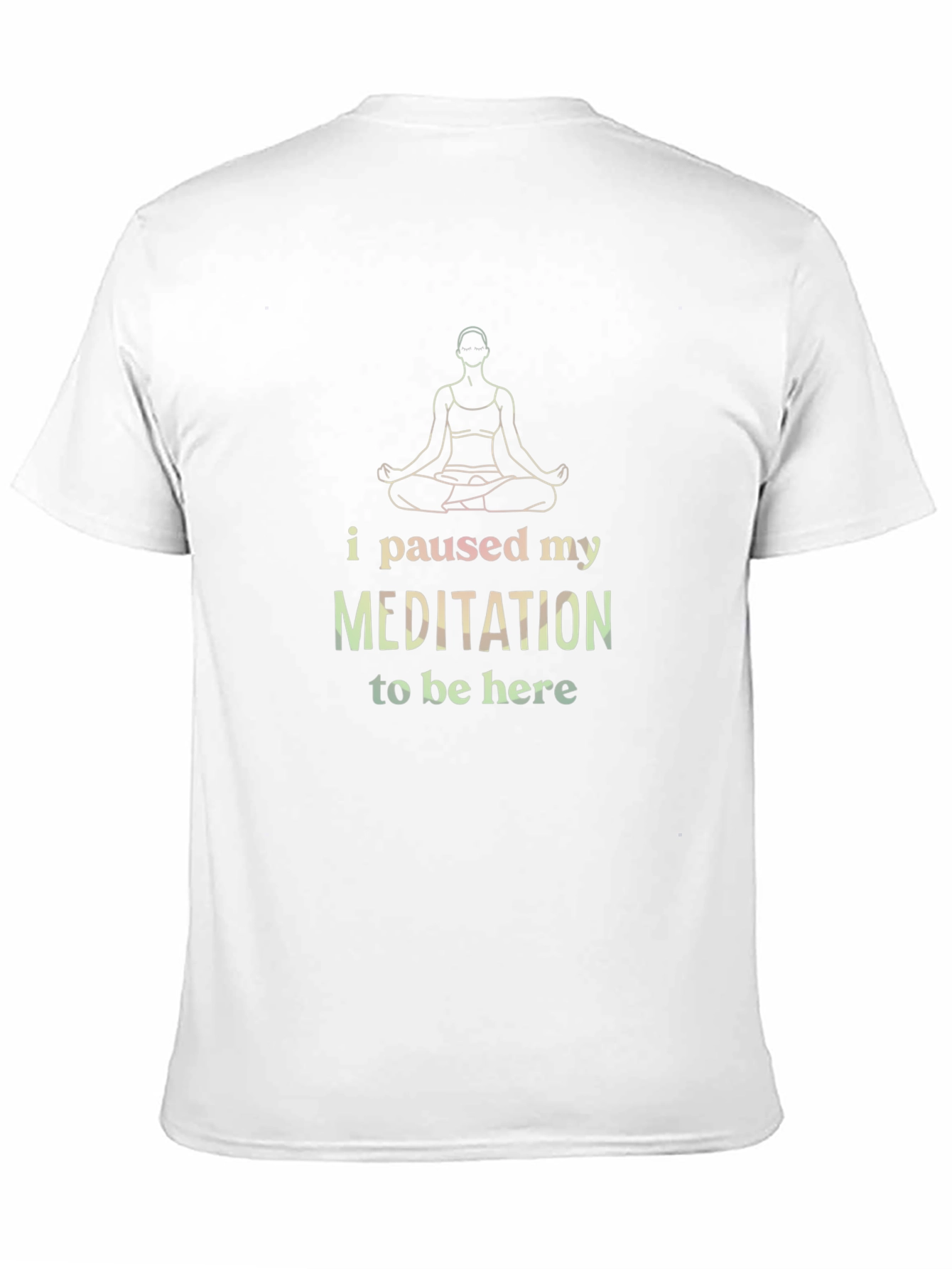 Black Meditation Pause T-Shirt -  Relaxed Fit Tee view 11