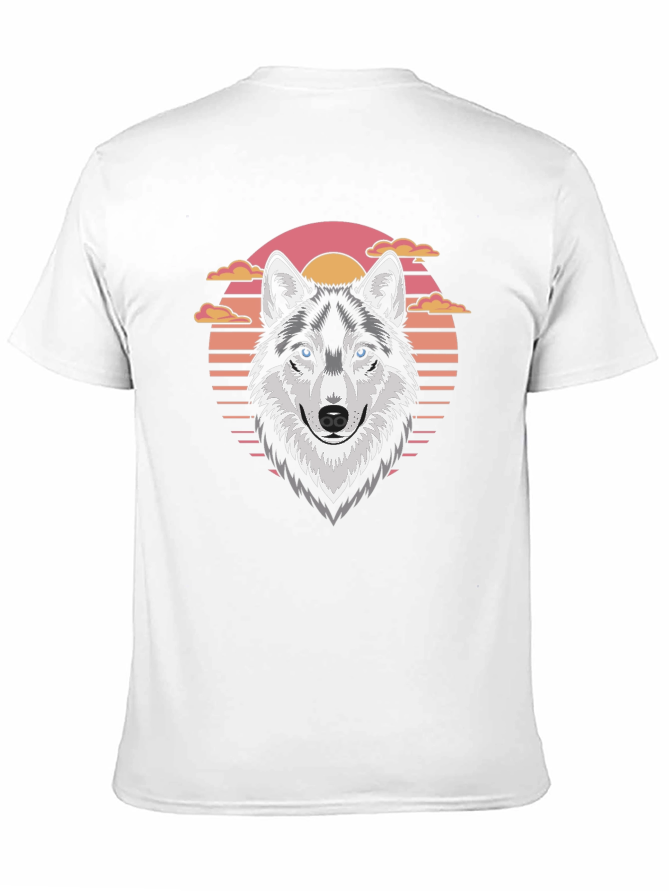 Black Wolf Sunset Graphic T-Shirt view 11