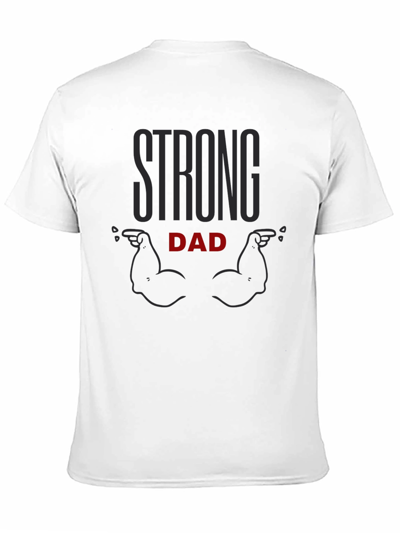 Black Strong Dad Black Graphic Tee view 11