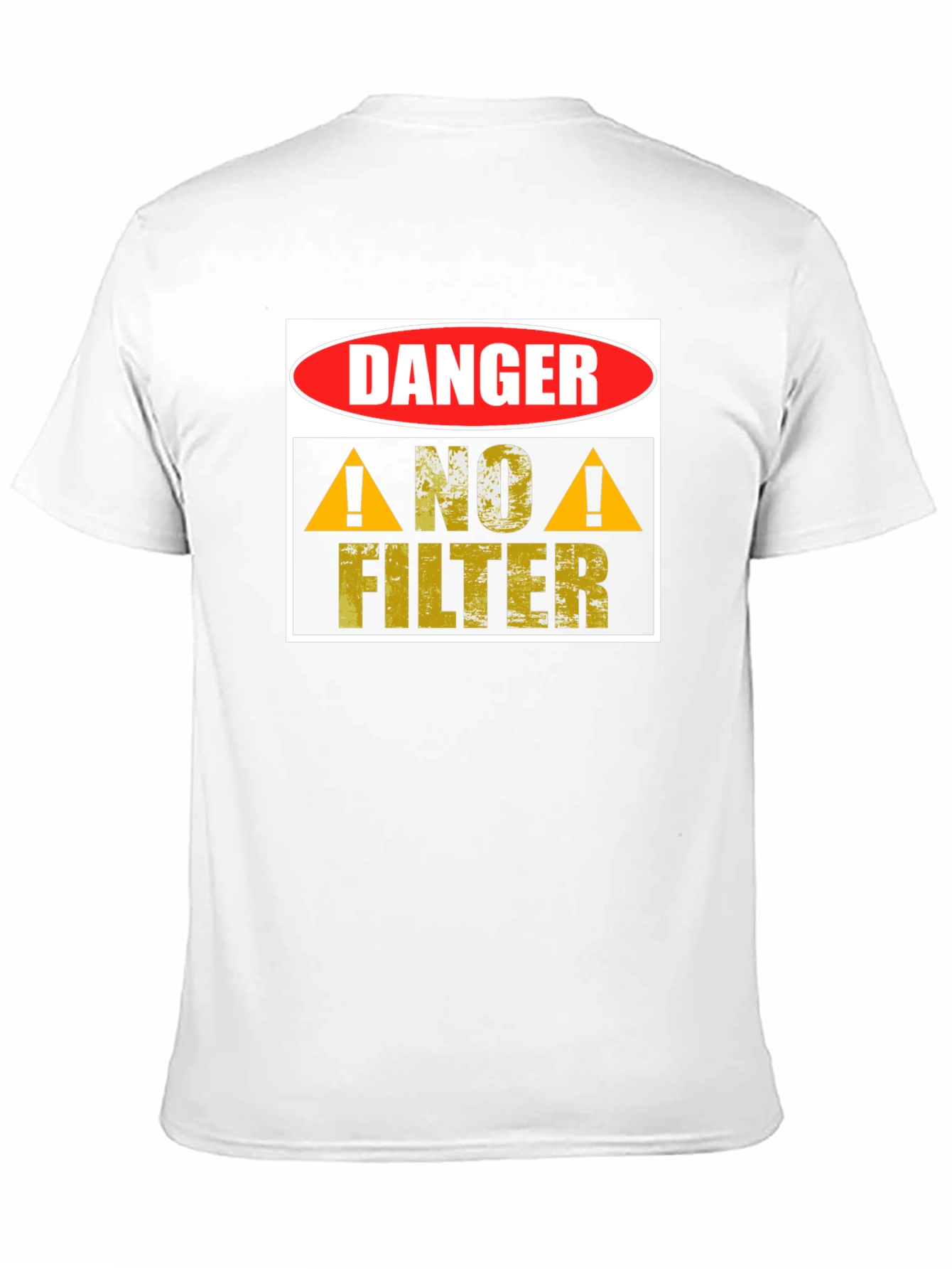 Black Danger No Filter Graphic T-Shirt view 11