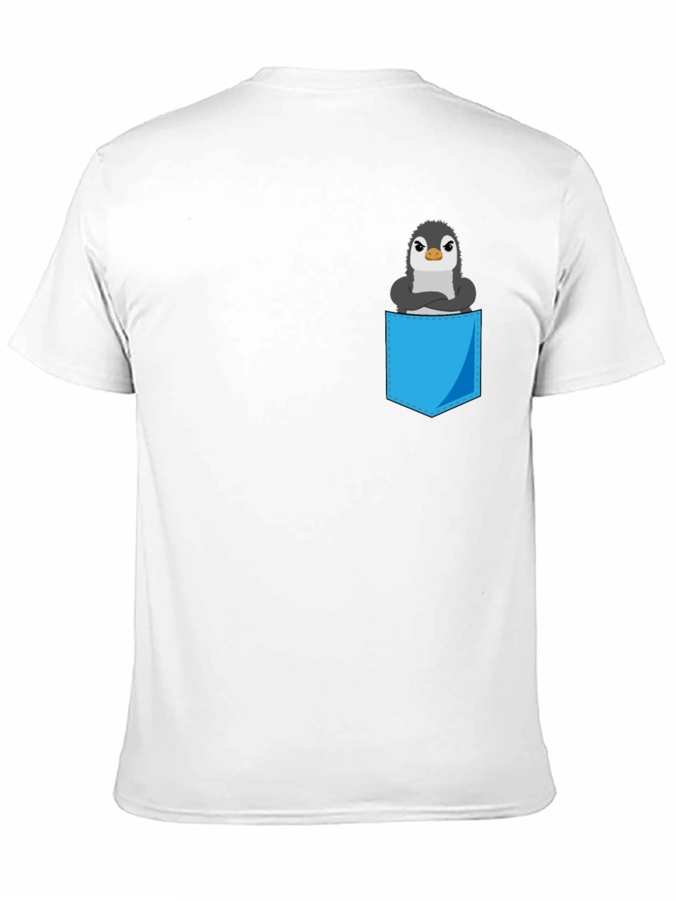 Black Penguin Pocket T-Shirt - Cute Graphic Tee view 11