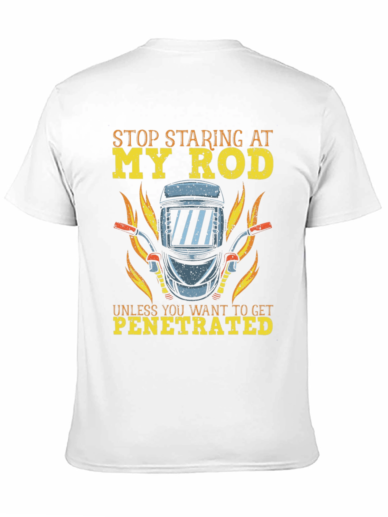 Black Funny Welder T-Shirt - Stop Staring My Rod view 11