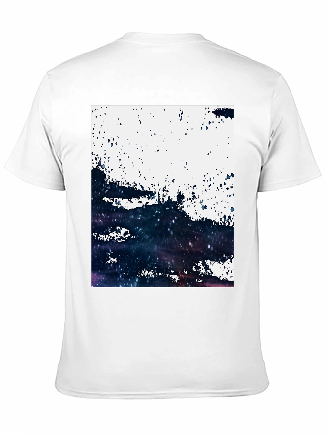 Black Abstract Galaxy T-Shirt: Modern Art Tee view 11