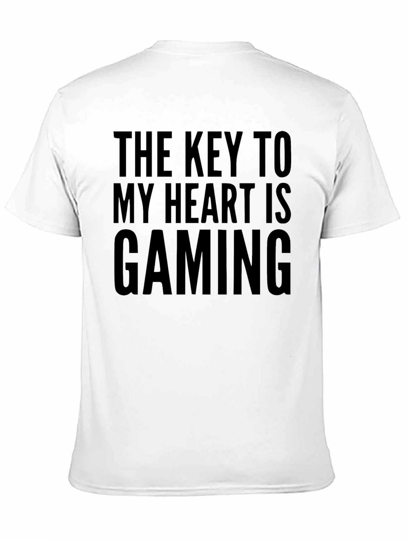 Black Gamer T-Shirt: "The Key to My Heart is Gaming" view 11