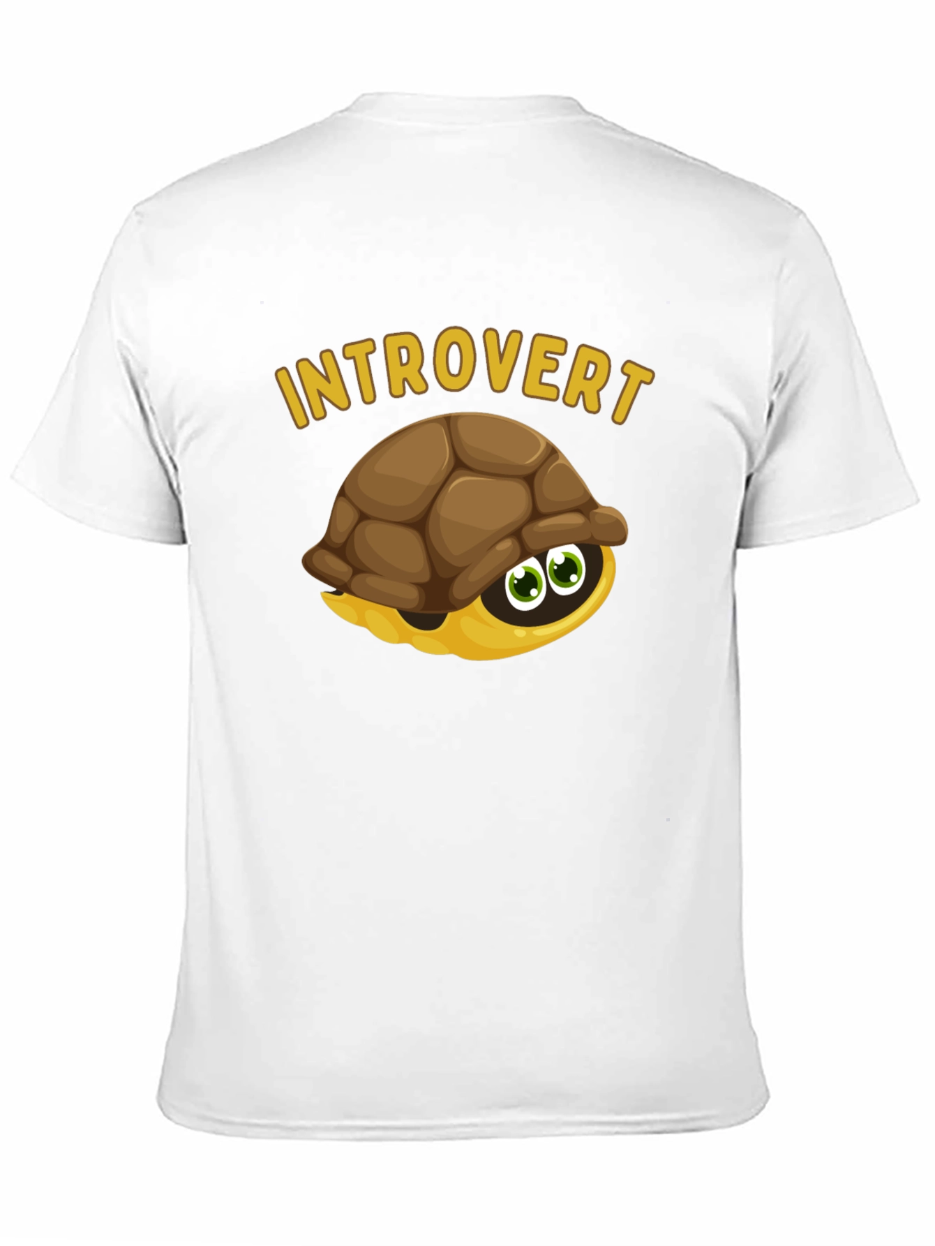 Black Introvert Turtle Graphic Tee - Funny Animal Humor T-Shirt view 11