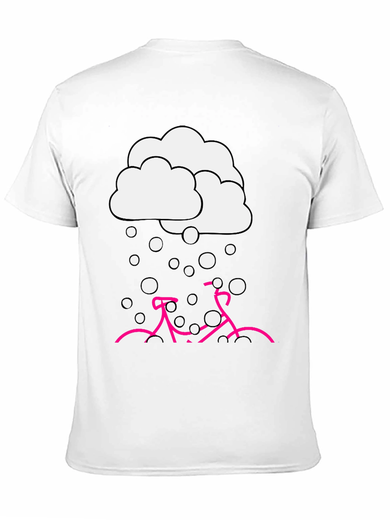 Snowy Bike Graphic Tee - Black Cotton Blend - 11