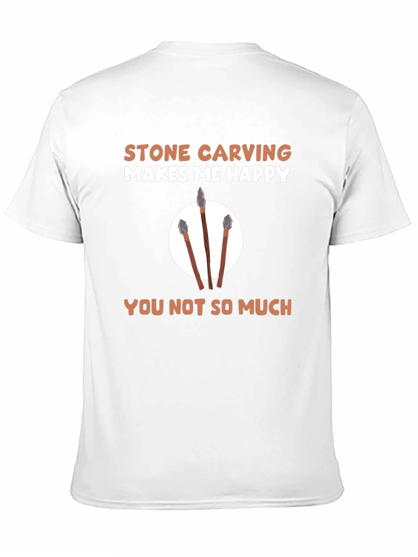 Black Stone Carving Makes Me Happy T-Shirt view 11