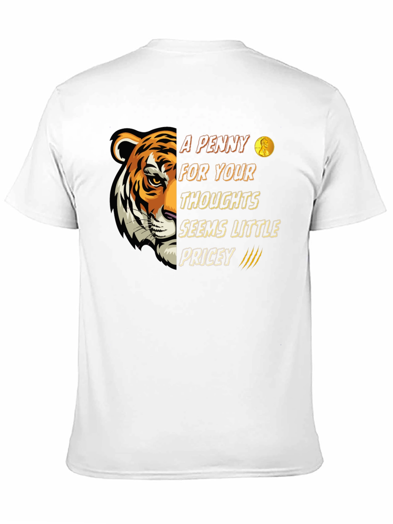Black A Penny For Your Thoughts Tiger Graphic T-Shirt view 11