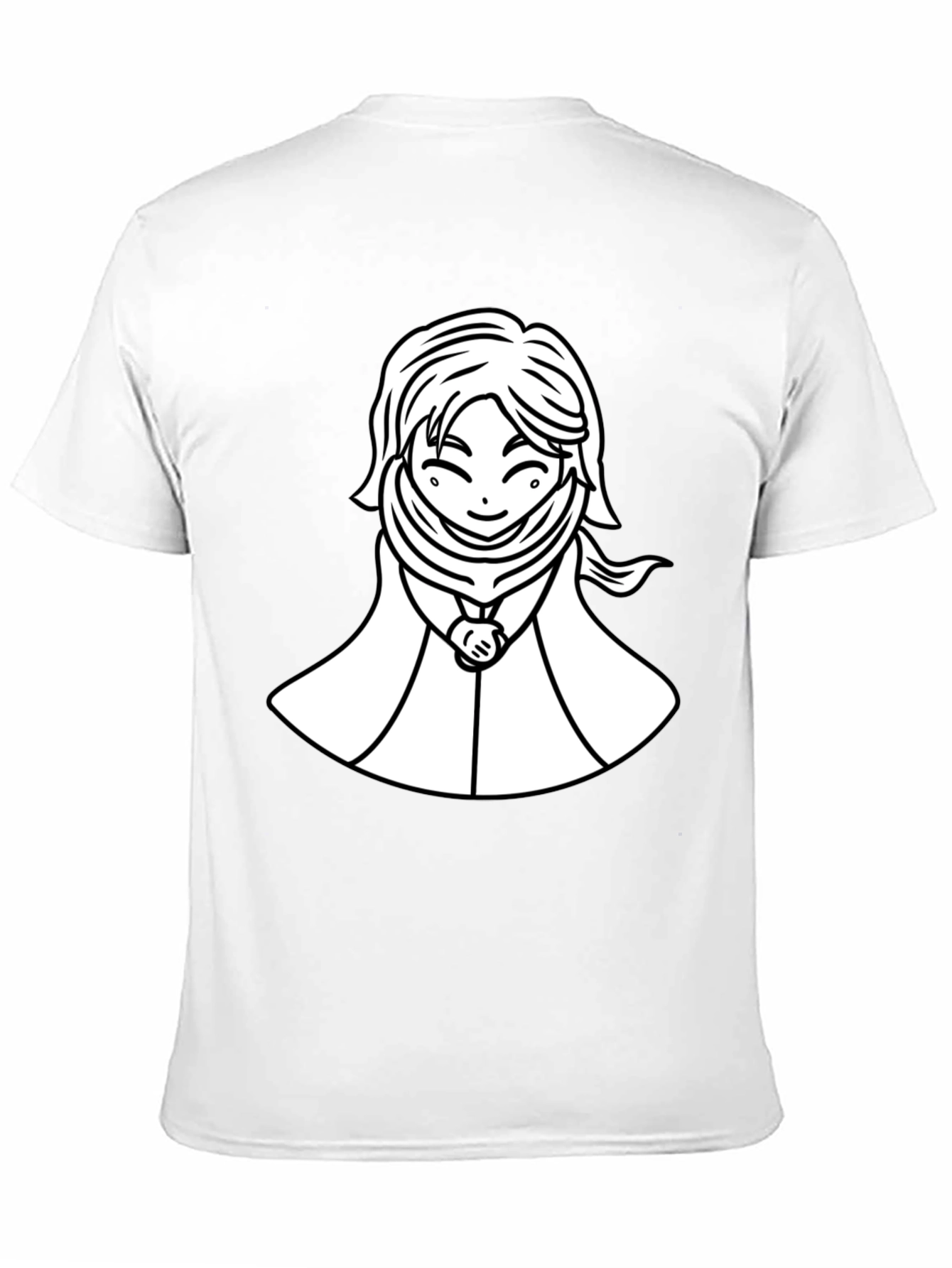 Black Anime Style Graphic Tee - Black Cotton T-Shirt view 11