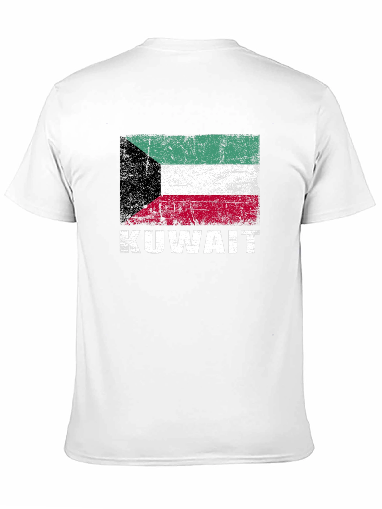 Black Kuwait Flag T-Shirt - Distressed Look view 11