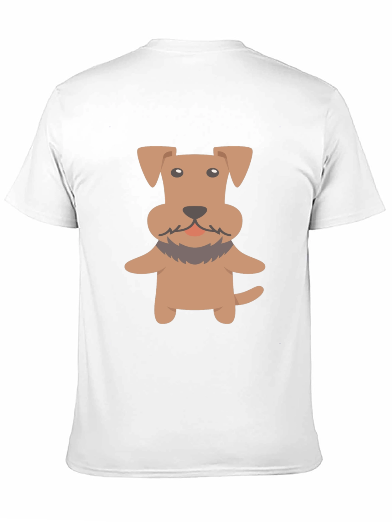 Black Cartoon Dog Graphic T-Shirt - Black Cotton Tee view 11