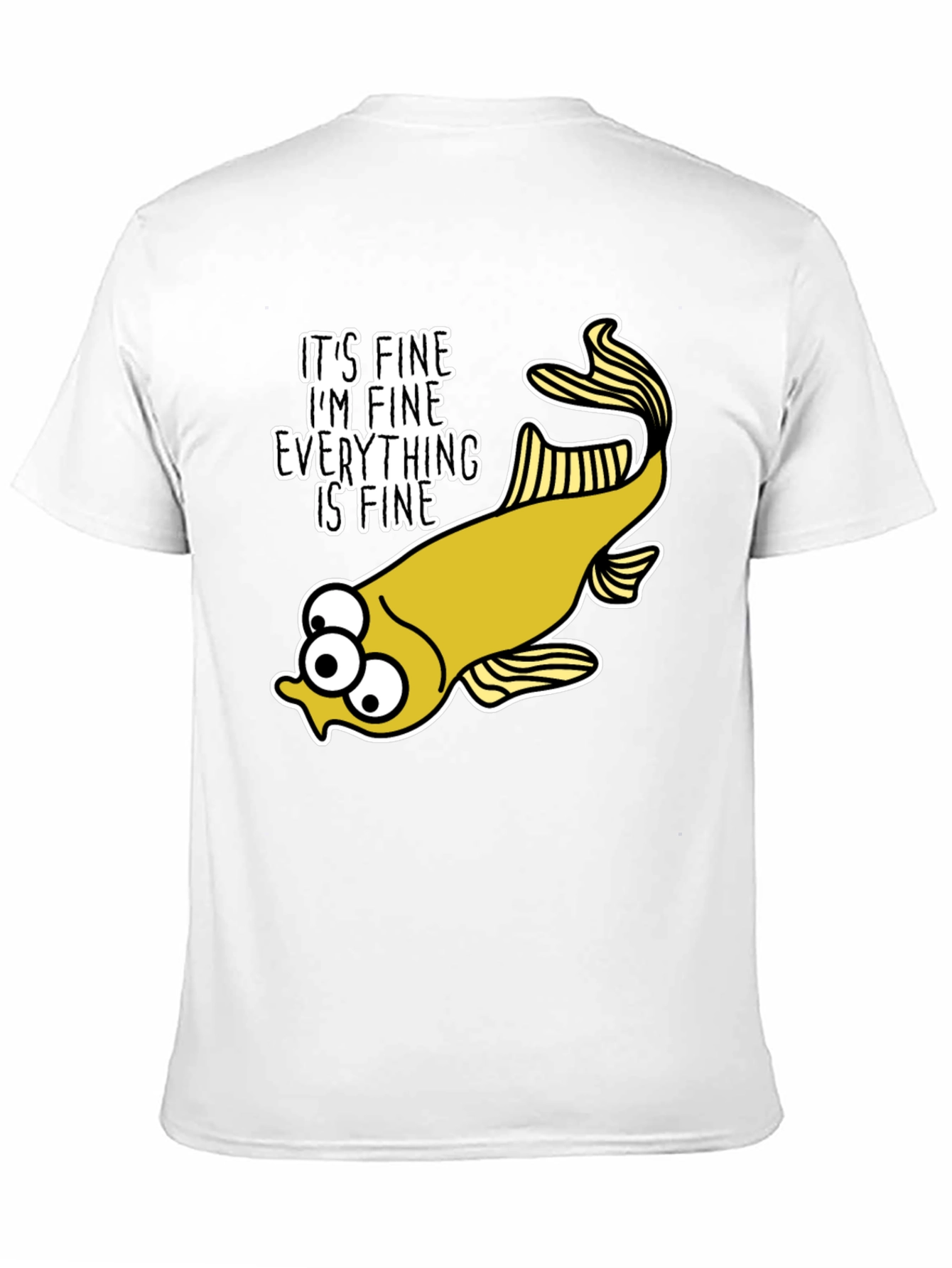 Black It's Fine Fish Graphic Tee view 11