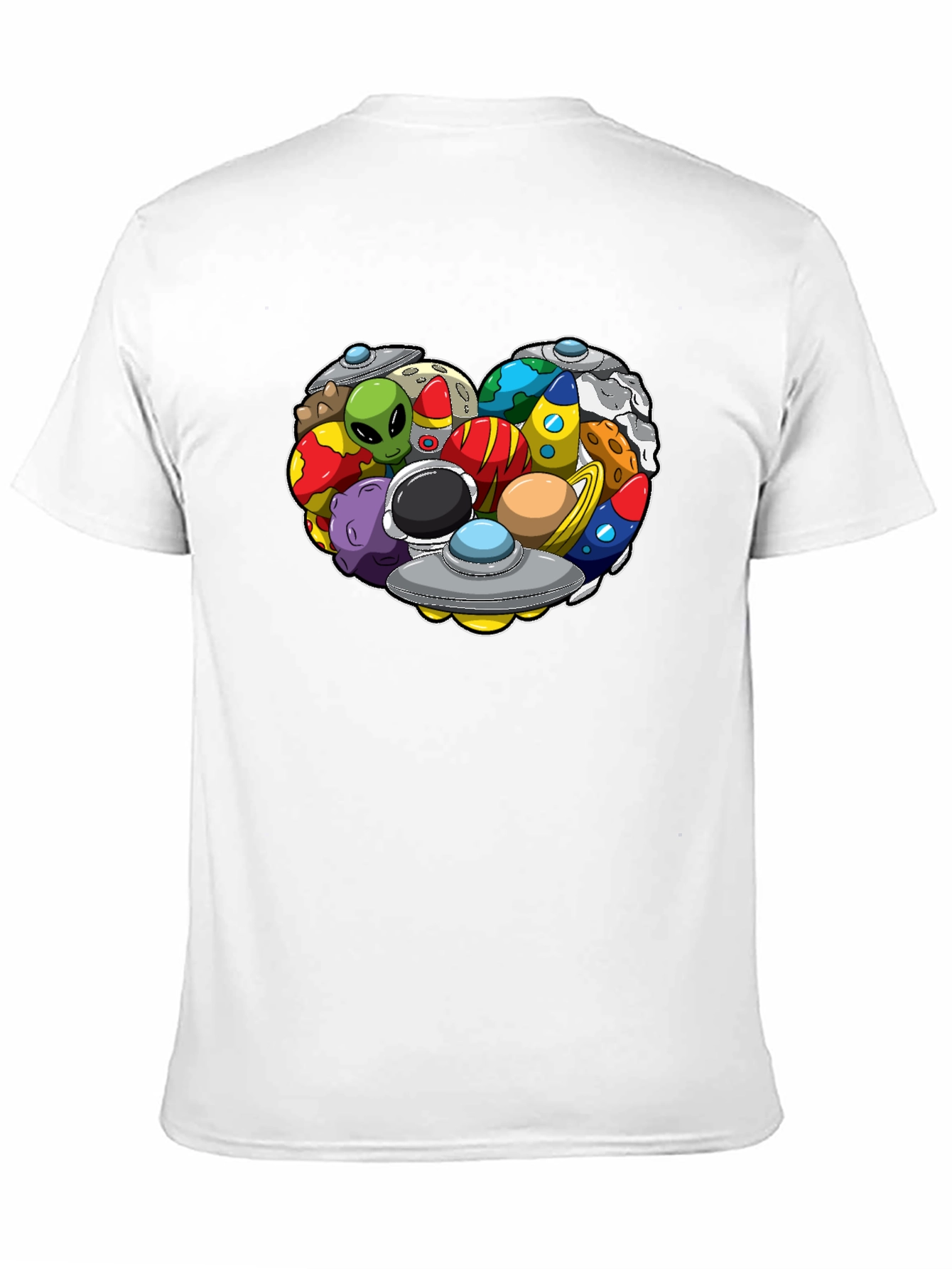 Black Space Love T-Shirt view 11