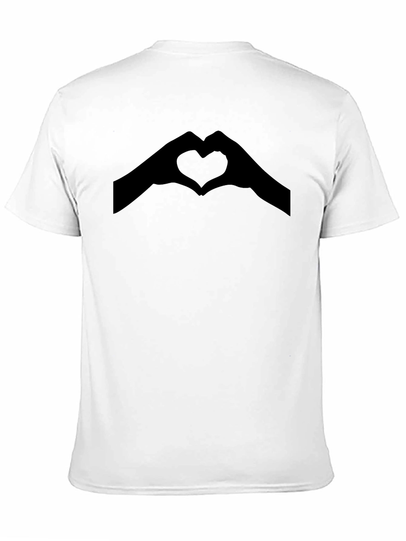 Black Heart Hands Graphic Black T-Shirt view 11