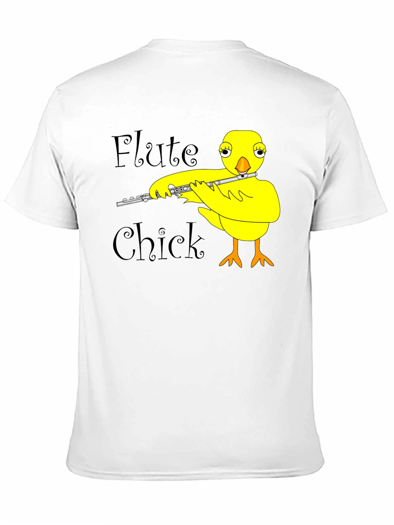 Black Flute Chick Black T-Shirt view 11