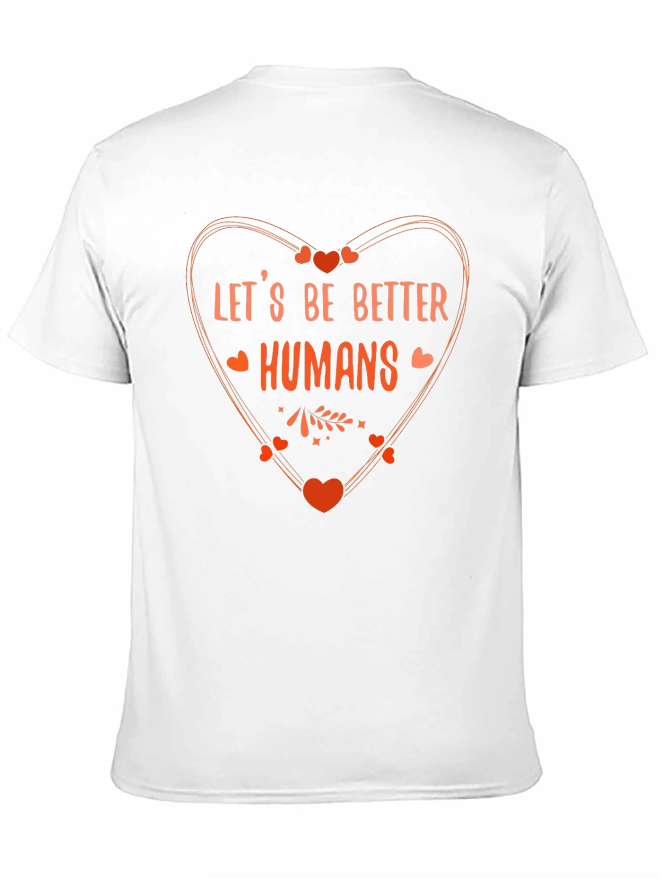 Black Let's Be Better Humans Graphic Tee - Heart Design view 11