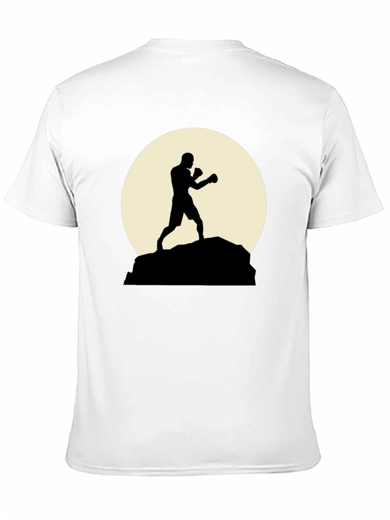 Black Silhouette Boxer Graphic Tee - Stylish Black Shirt view 11