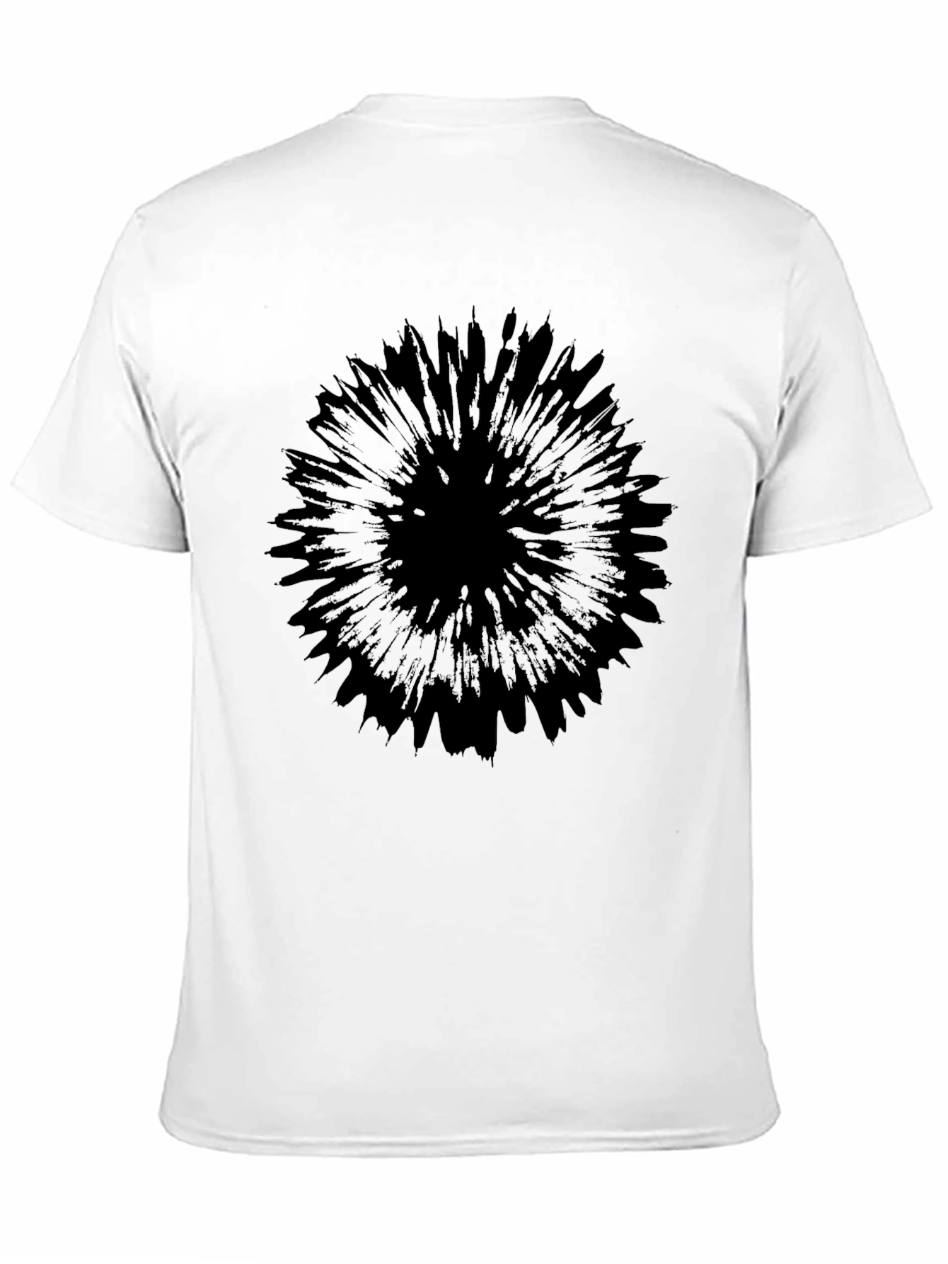 Black Black Graphic Tee - Abstract Burst Design view 11