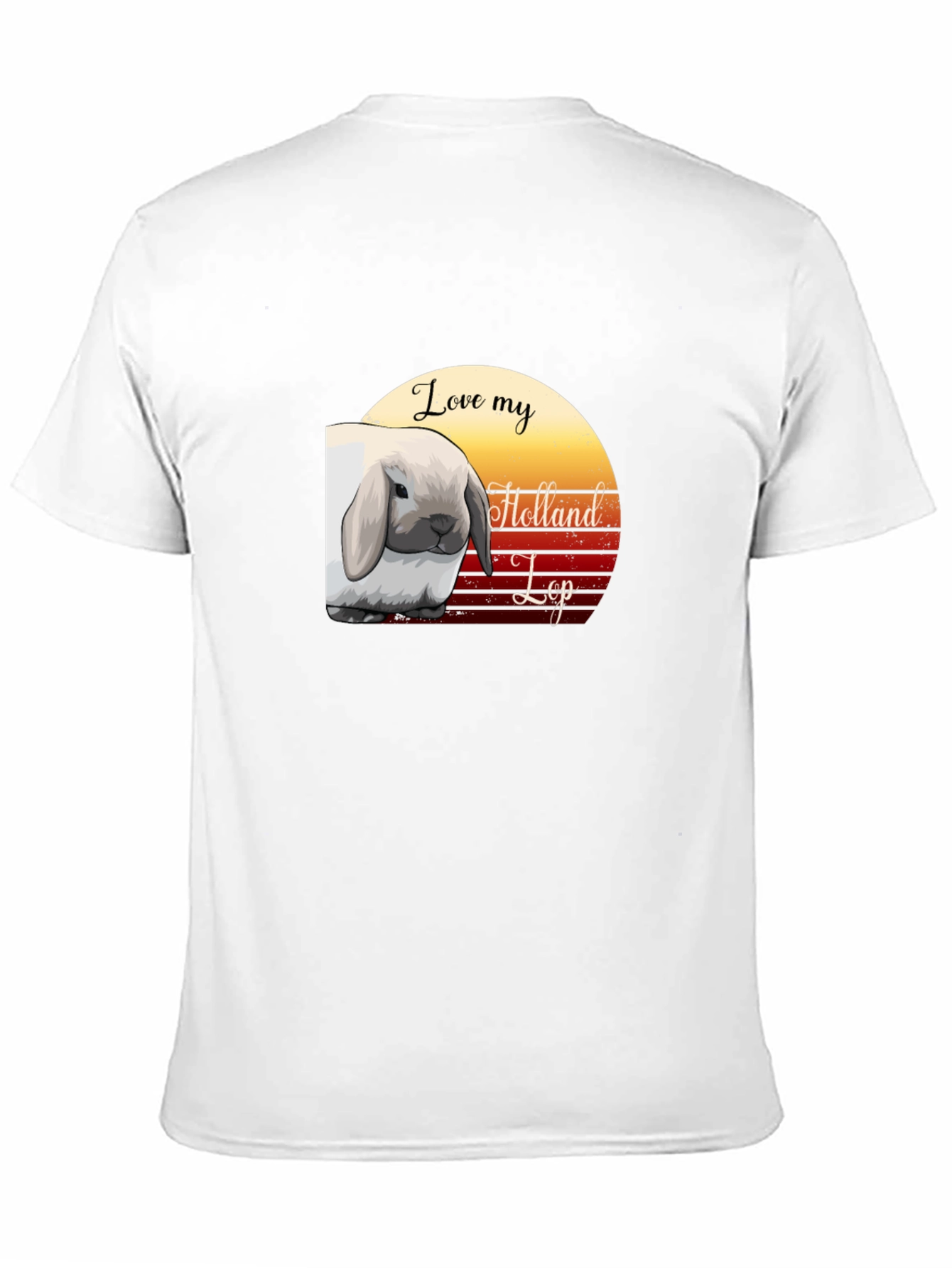 Black Love My Holland Lop T-Shirt - Cute Rabbit Tee view 11