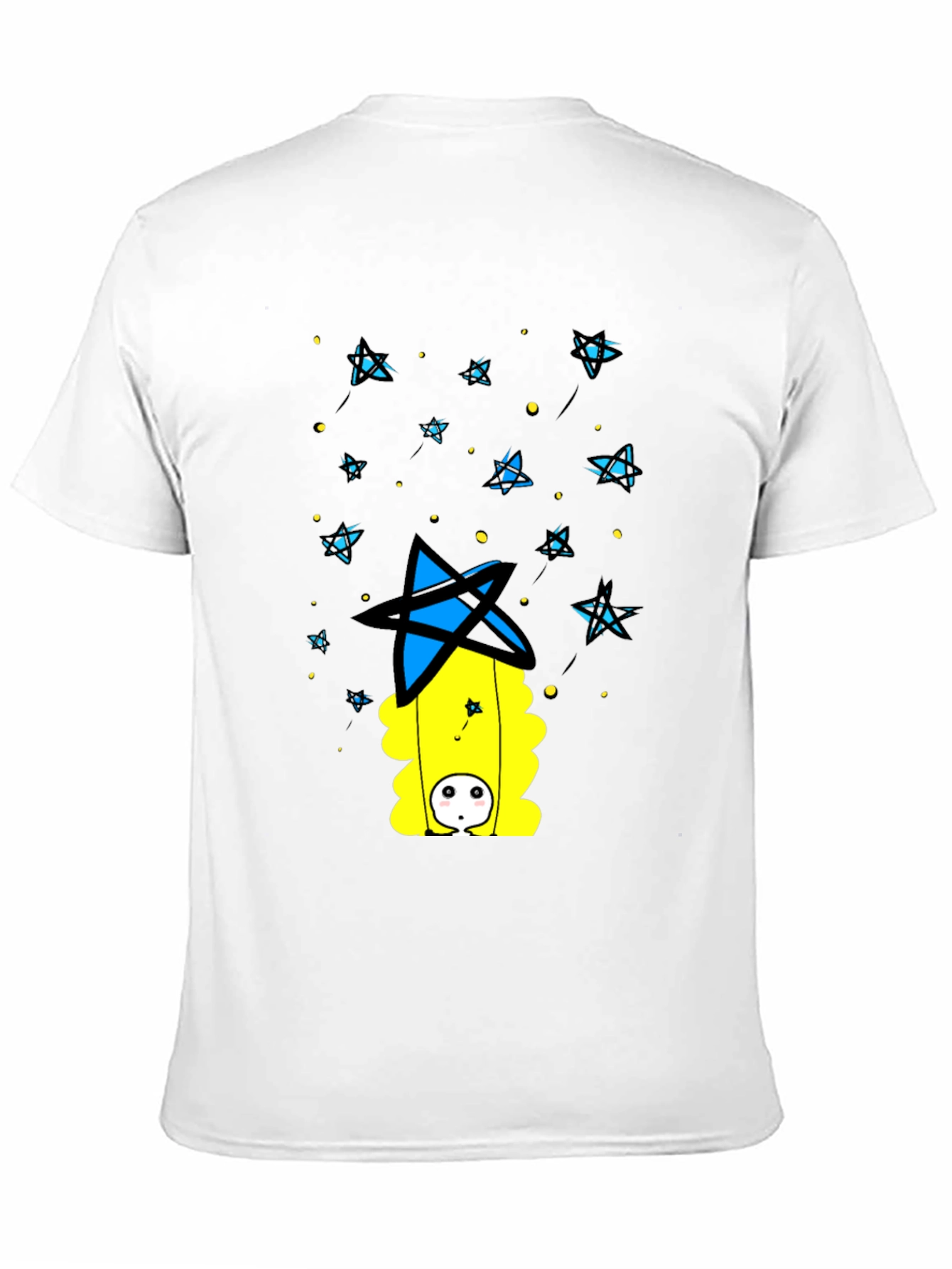 Black Unique Graphic Print Black T-Shirt view 11