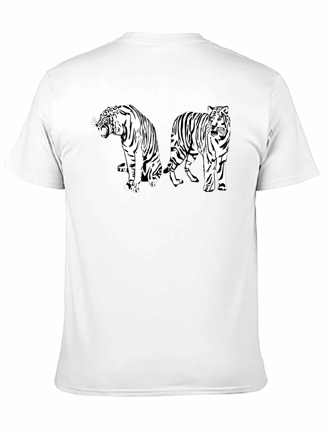 Black Striking Tiger Graphic Tee - Black view 11