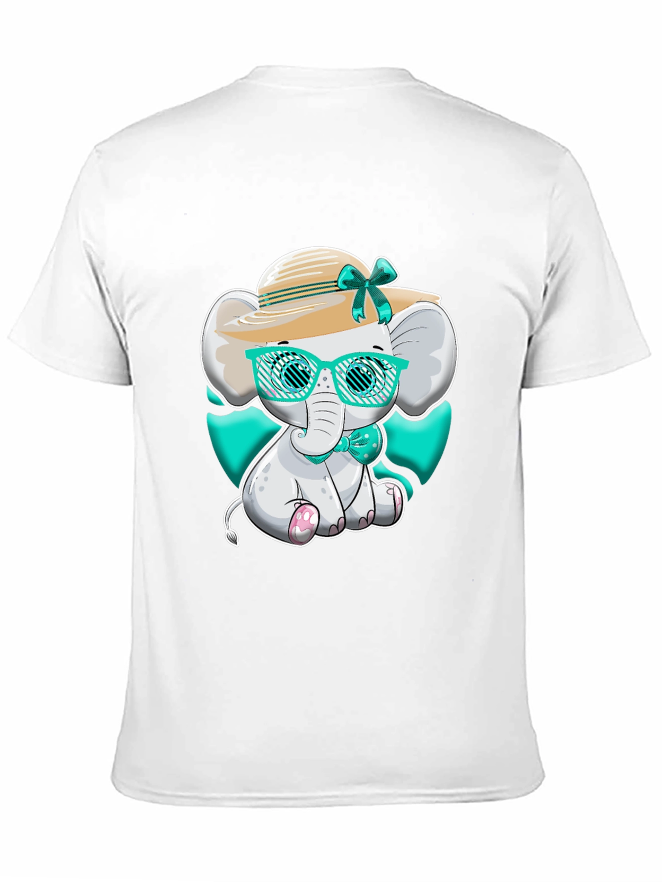 Black Elephant T-Shirt Cute Cartoon Style view 11