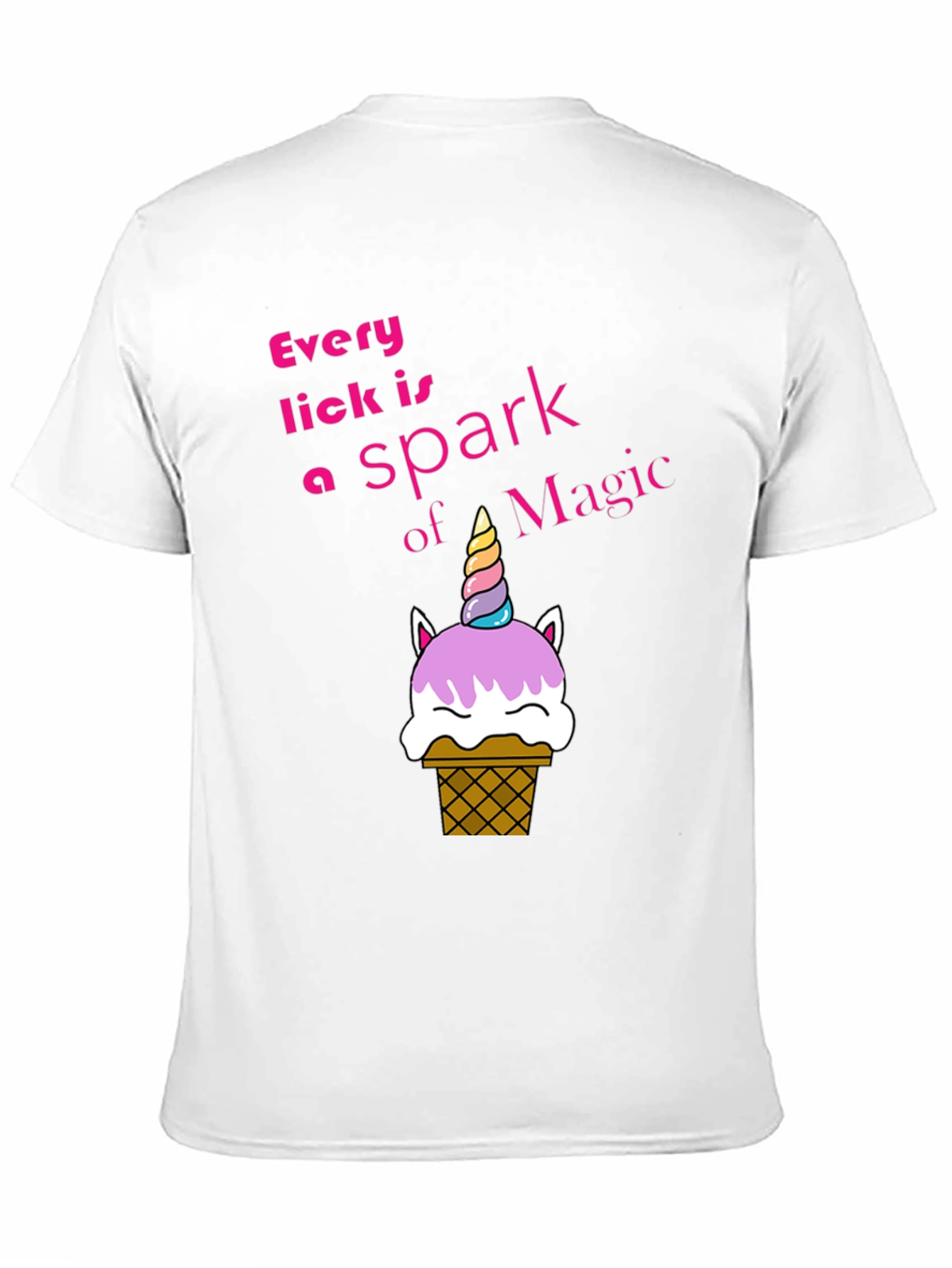 Black Unicorn Ice Cream T-Shirt - Every Lick is Magic! view 11