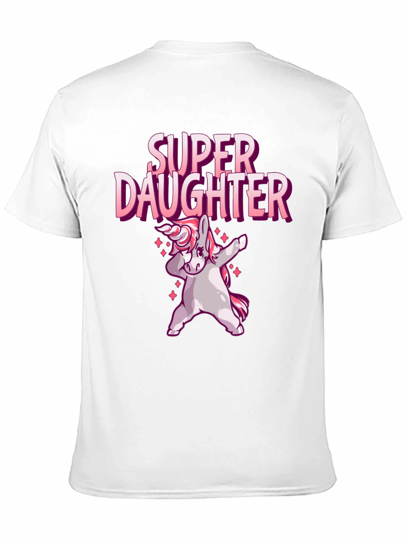 Black Super Daughter Unicorn Dab T-Shirt view 11