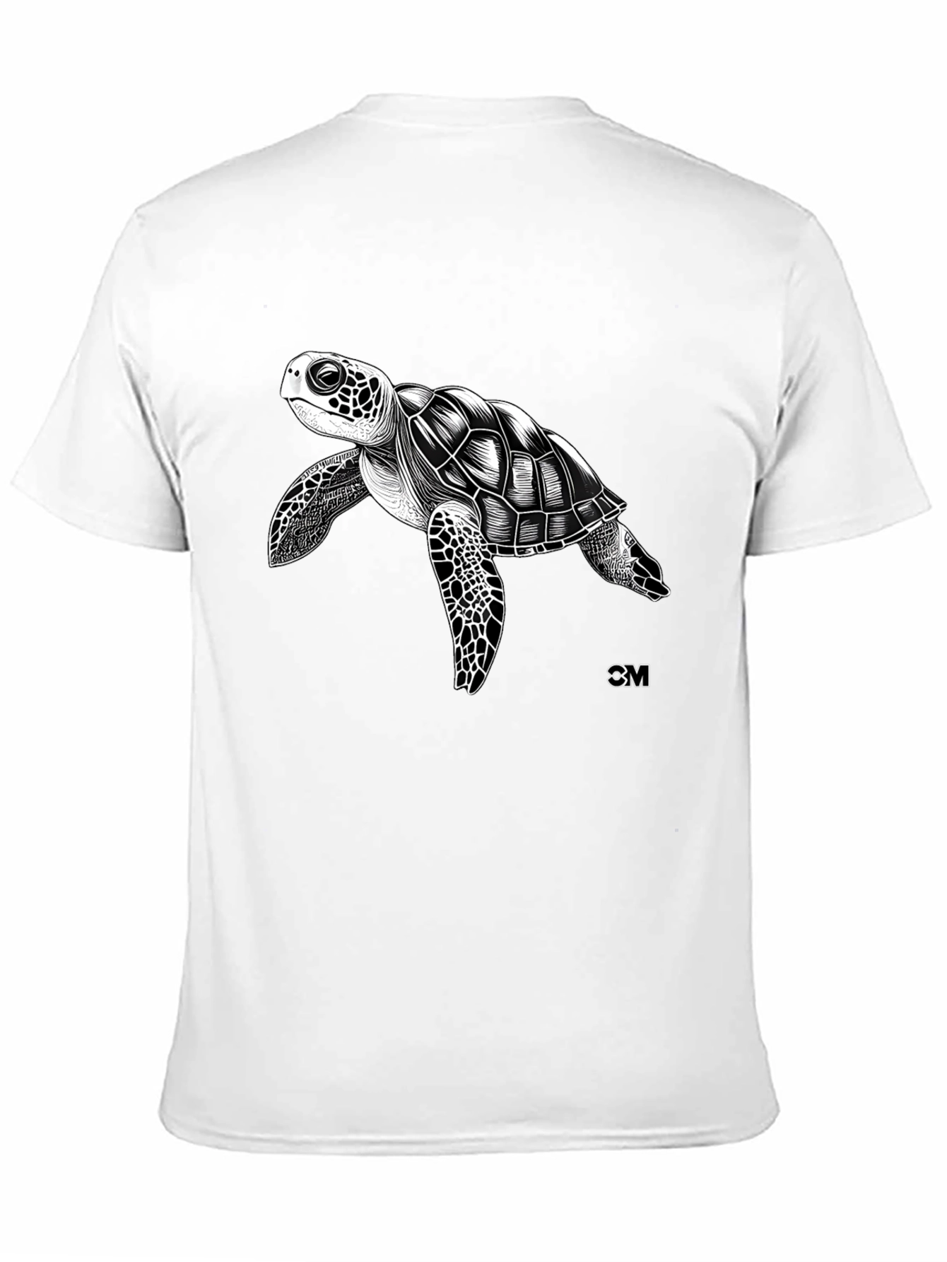 Black Sea Turtle Graphic Tee - Black Cotton Blend view 11