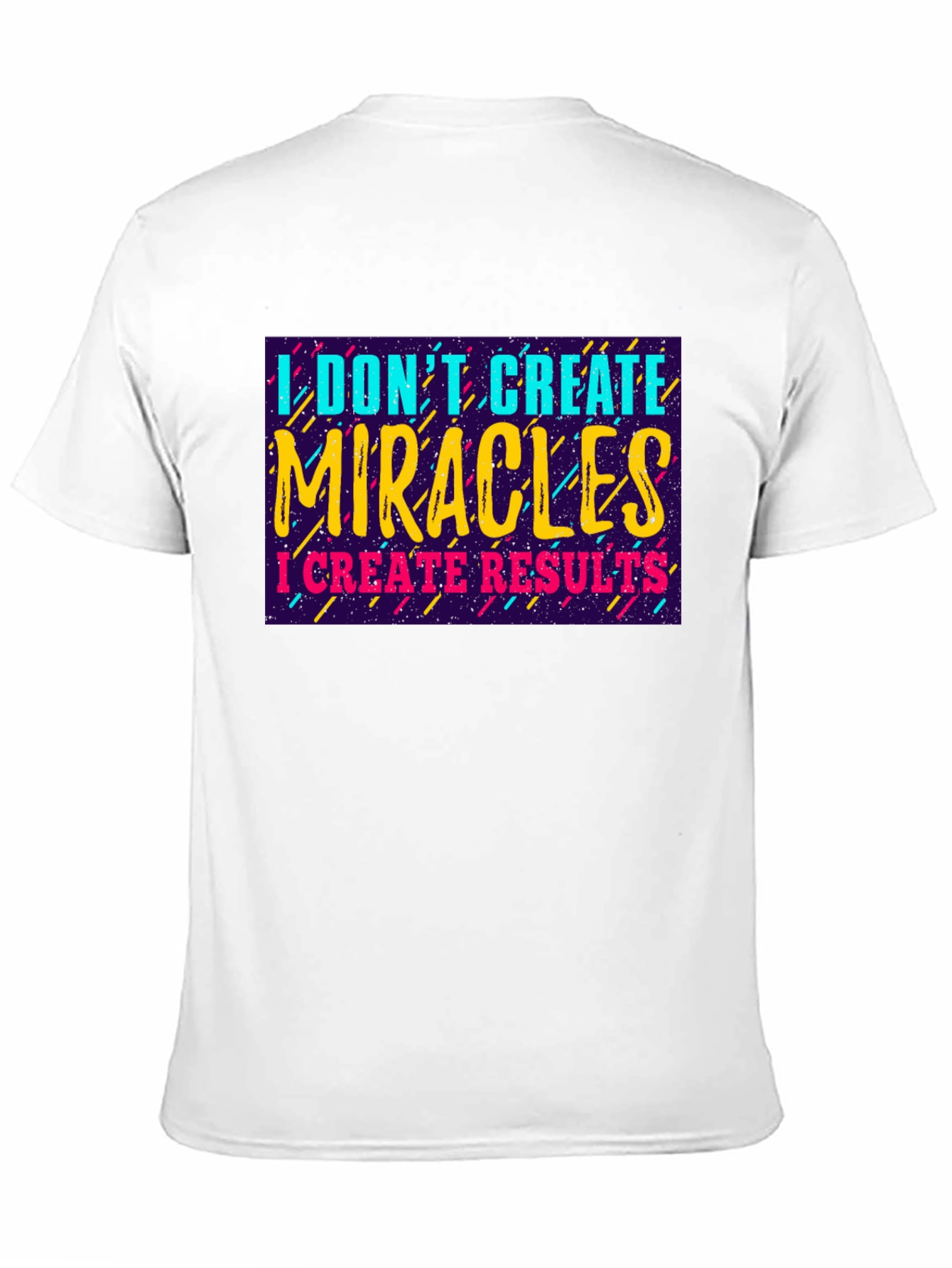 Black I Don't Create Miracles T-Shirt view 11