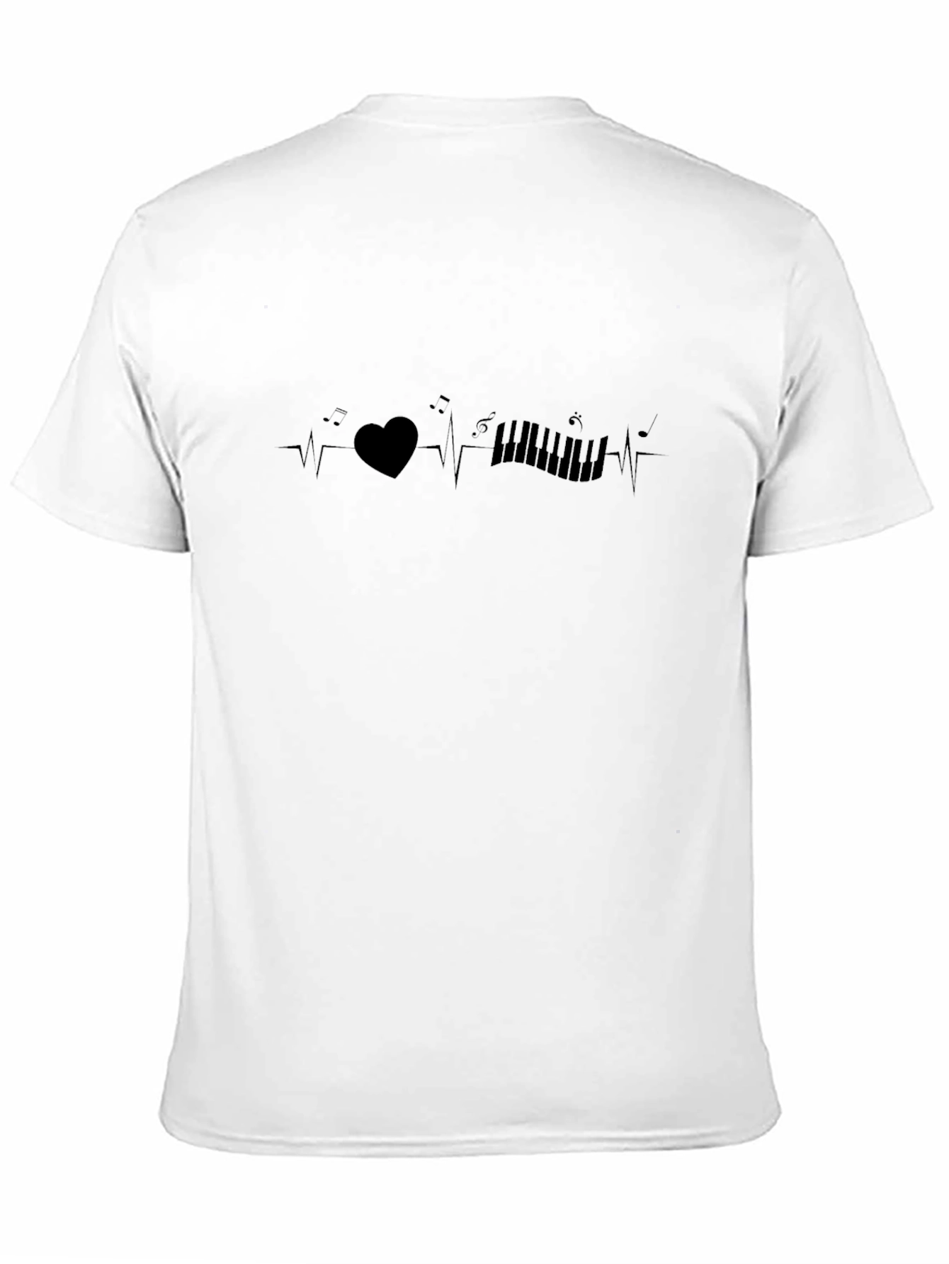 Black Heartbeat Music T-Shirt view 11