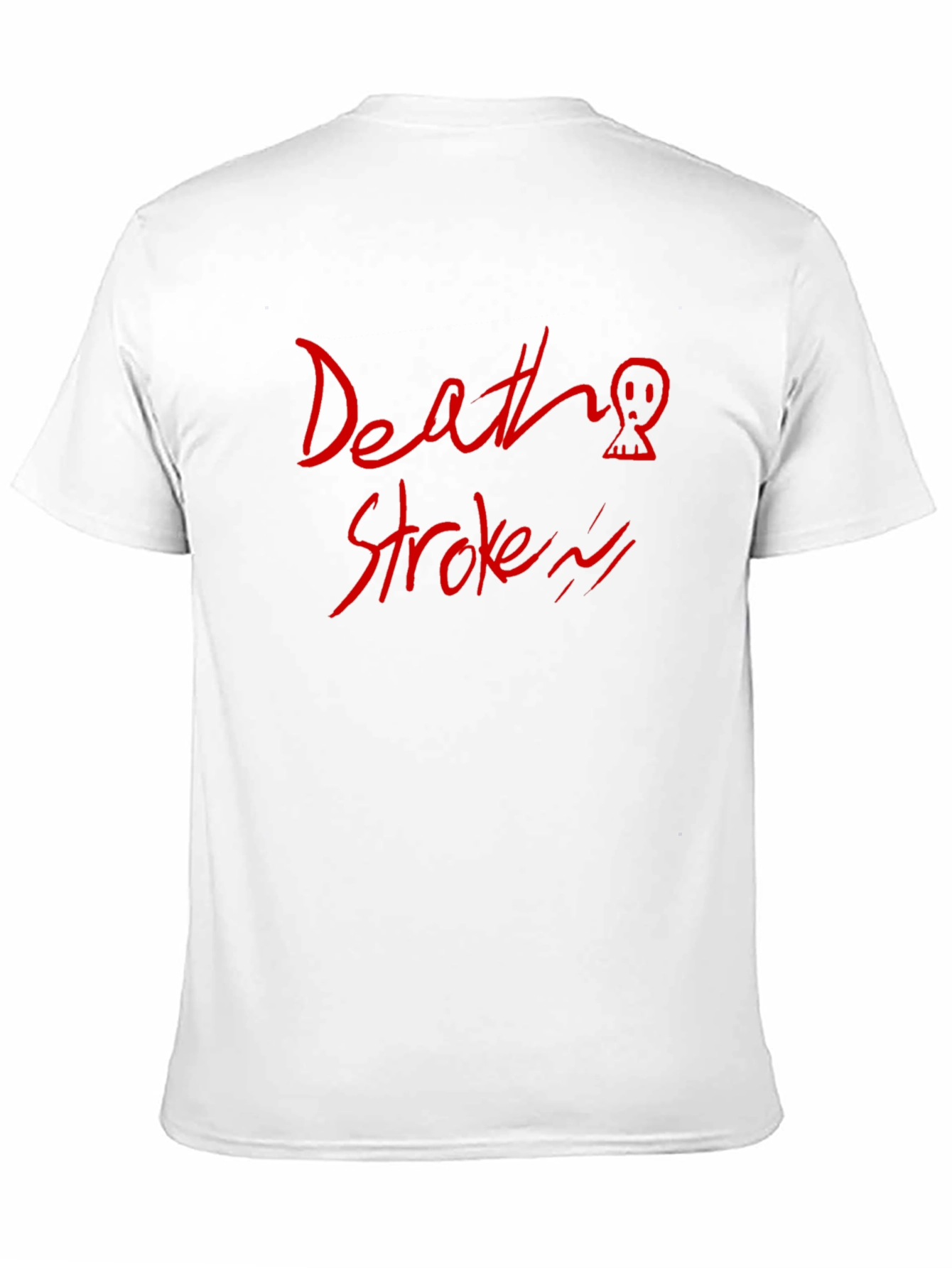 Black Death Stroke Graphic Print Black T-Shirt view 11