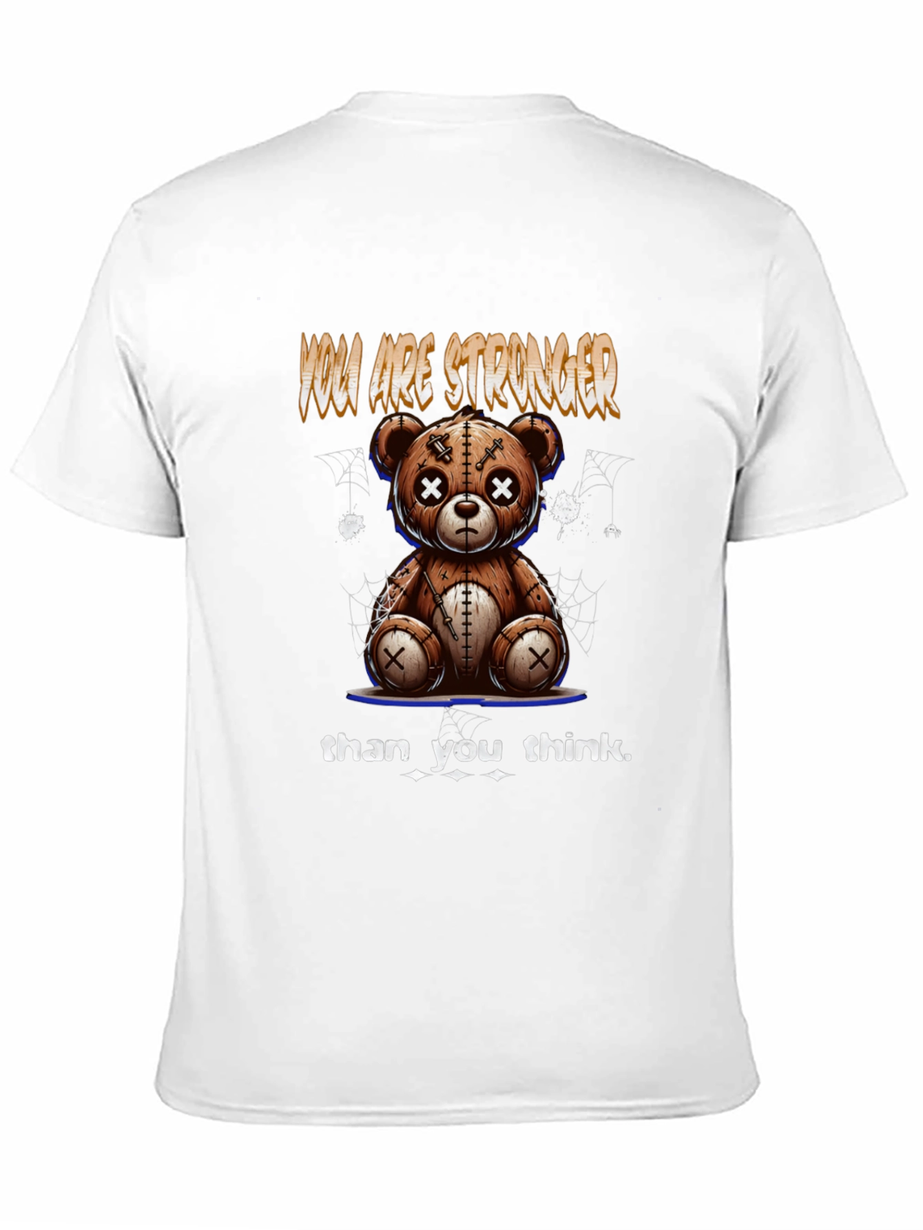 Black Motivational Teddy Bear Graphic Tee view 11