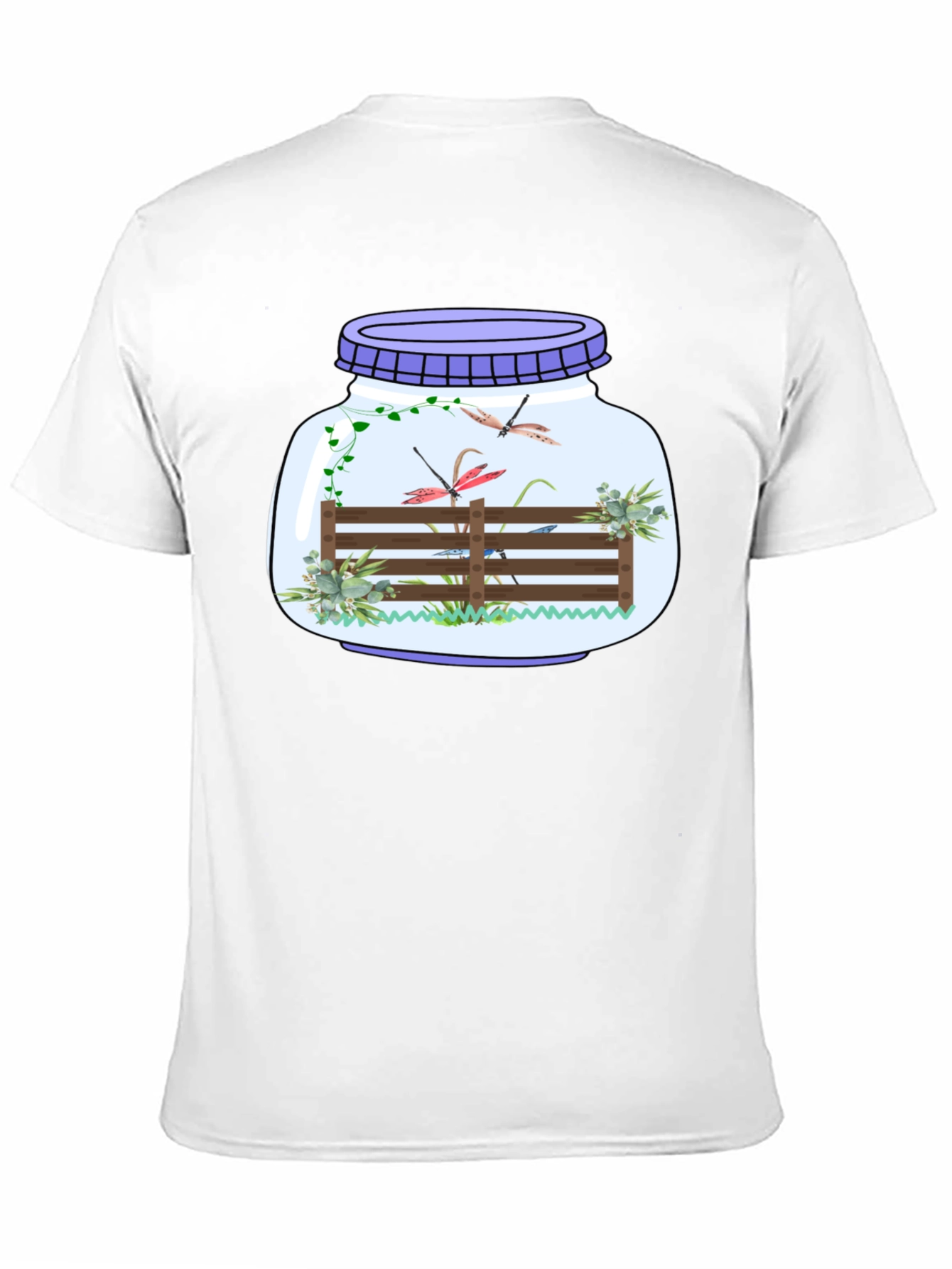 Black Dragonfly Terrarium Graphic Tee view 11