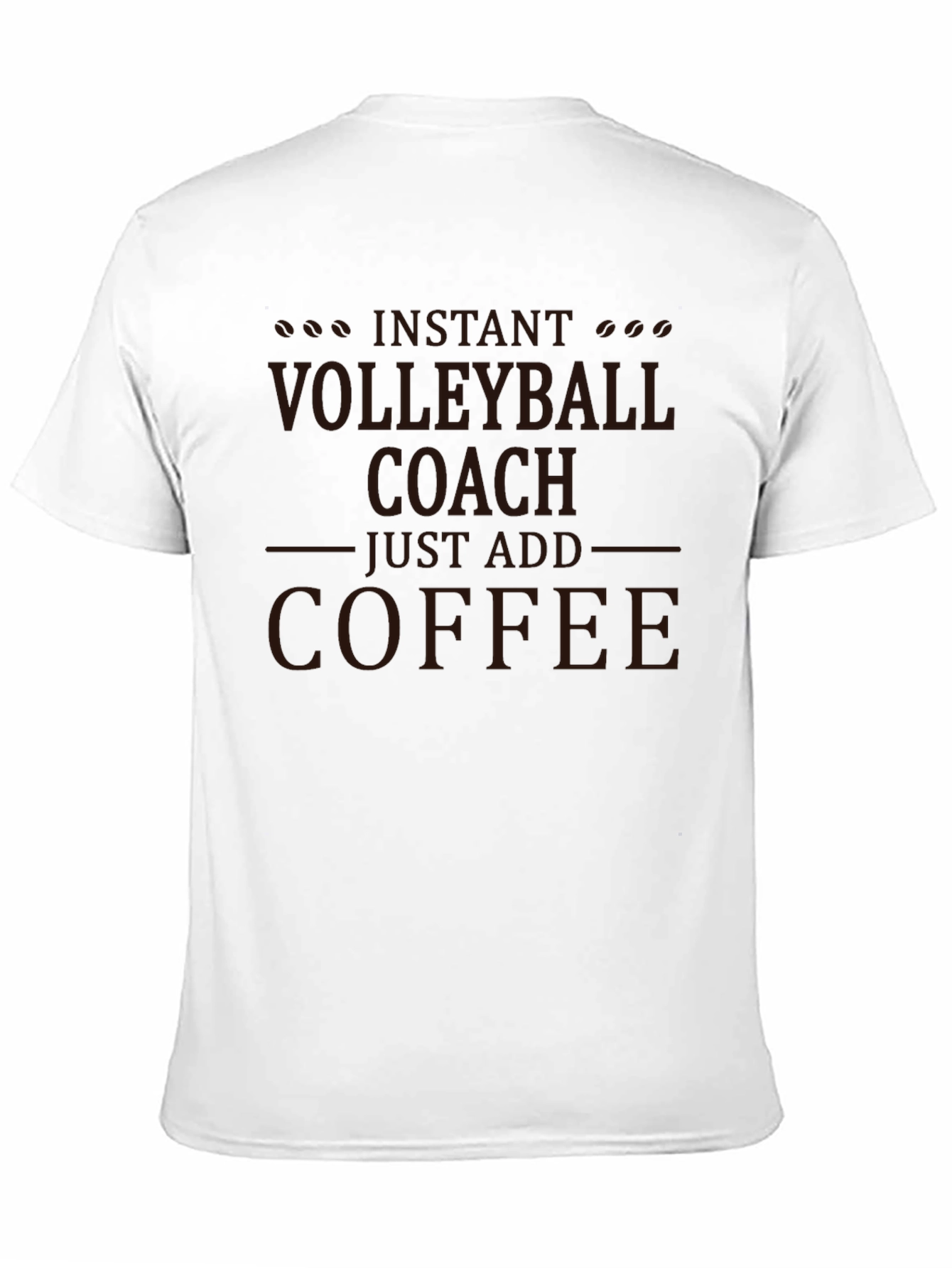 Black Volleyball Coach Coffee T-Shirt view 11