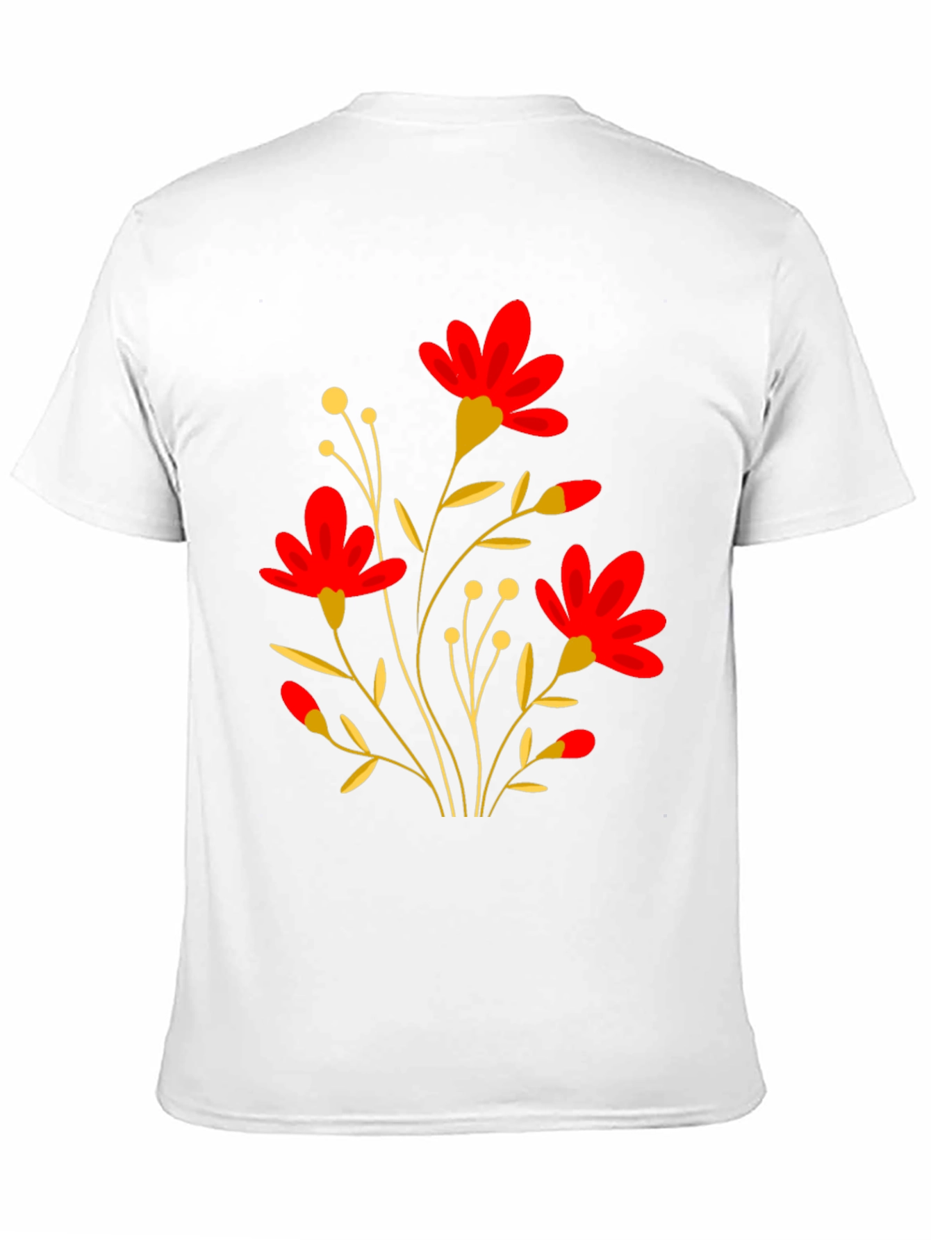 Black Floral Graphic Black T-Shirt view 11