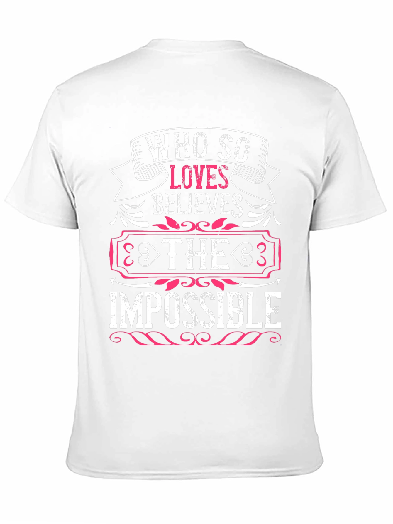 Black Who So Loves Believes Graphic T-Shirt view 11