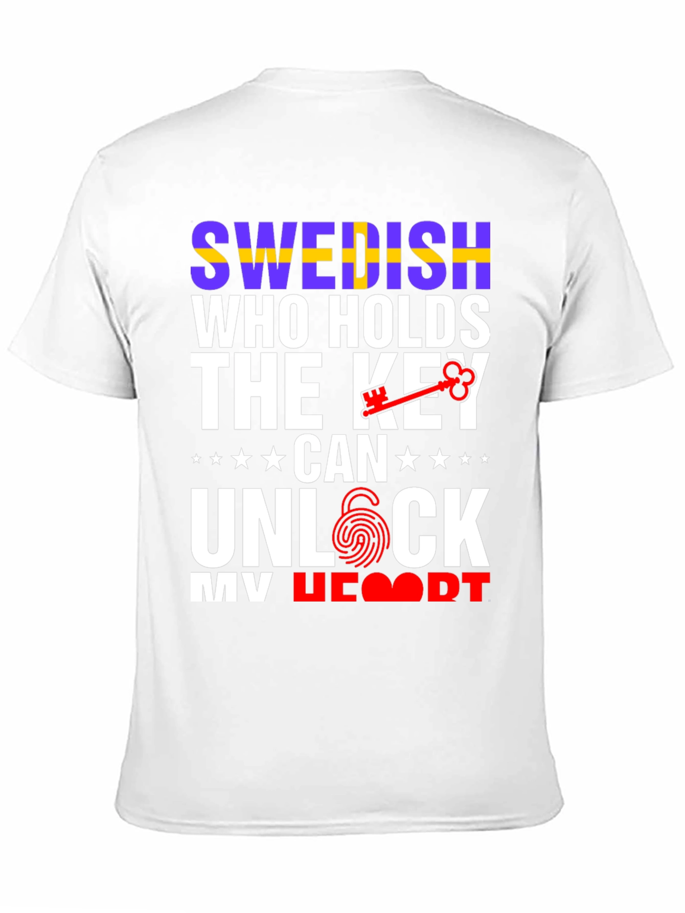 Black Swedish Key to My Heart T-Shirt view 11