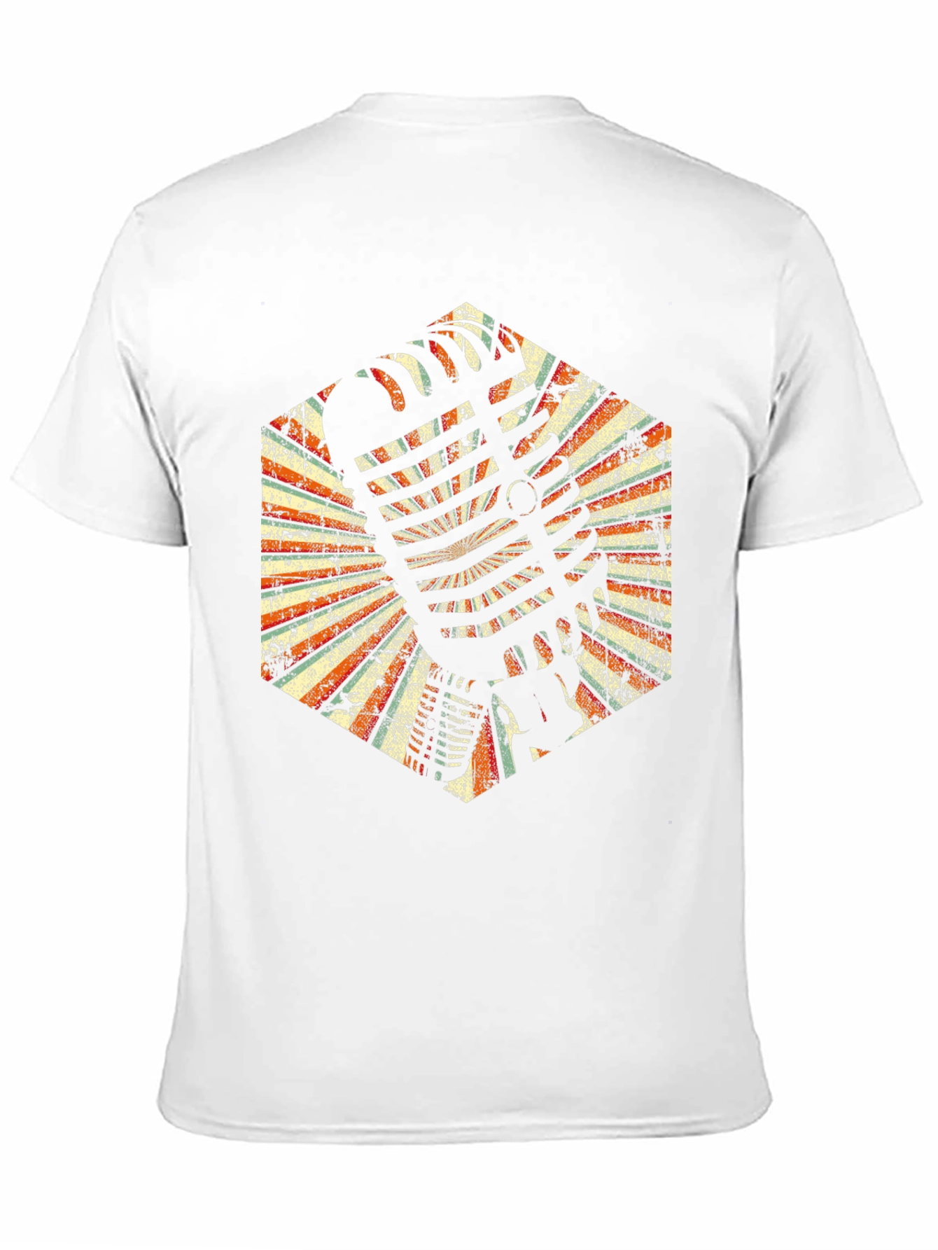 Black Vintage Microphone Graphic Tee - Retro Music Lover's Shirt view 11