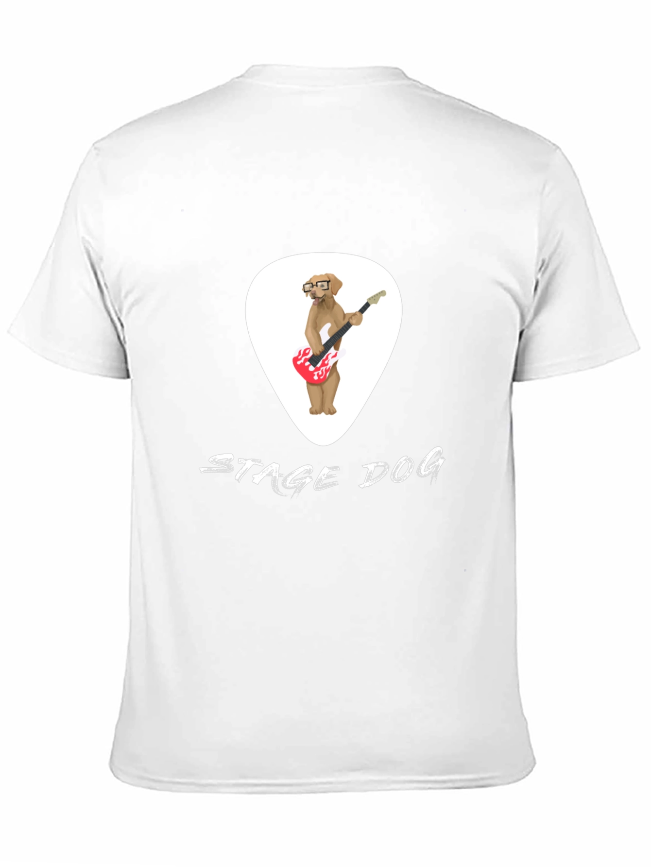Black Stage Dog T-Shirt - Rockin' Canine Guitarist view 11