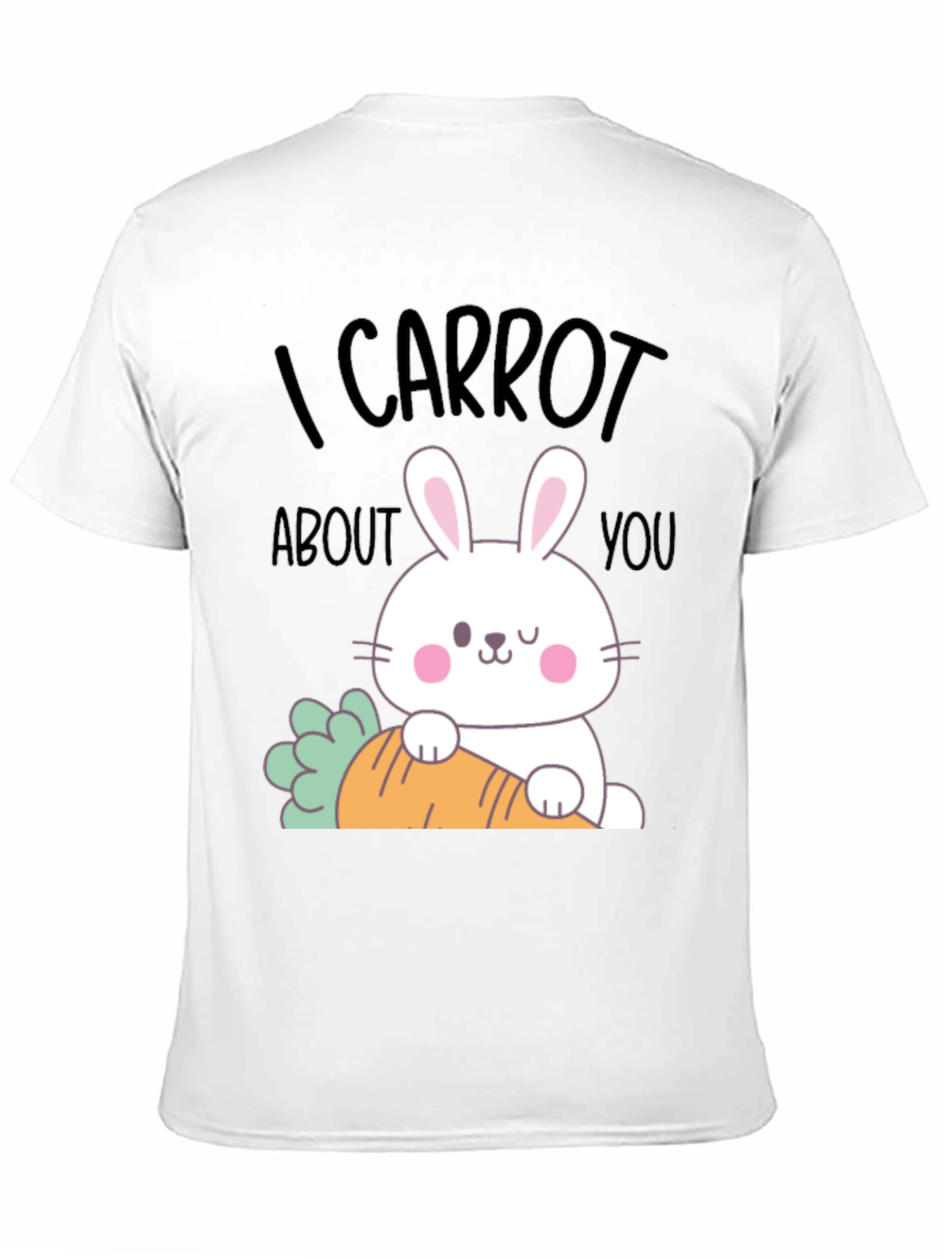 Black I Carrot About You Funny Easter Bunny T-Shirt view 11