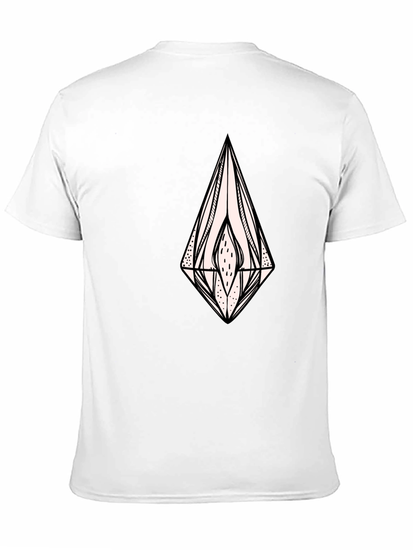 Black Black Graphic Tee - Abstract Diamond Design view 11