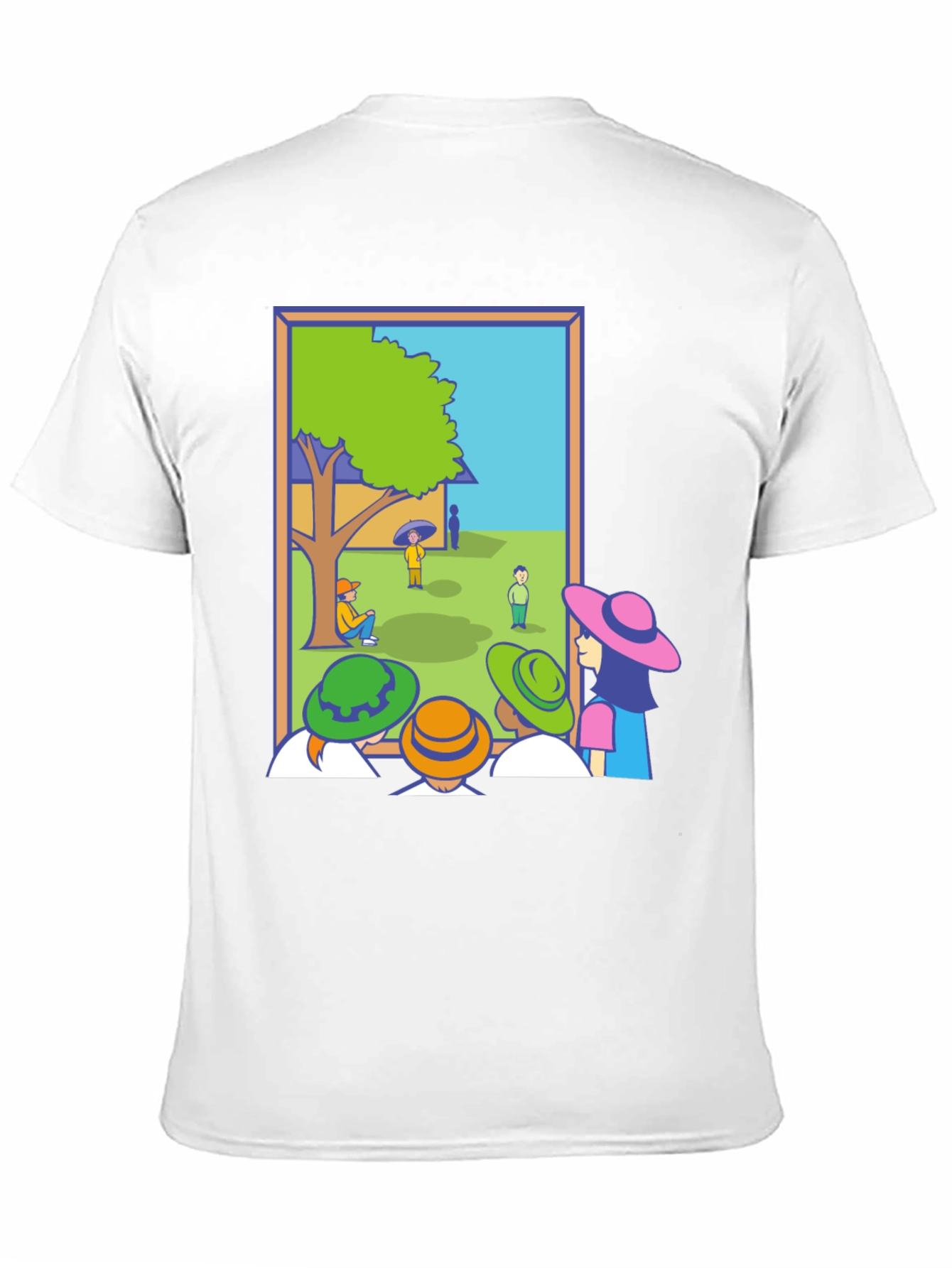 Black Cartoon Illustration Graphic Tee view 11