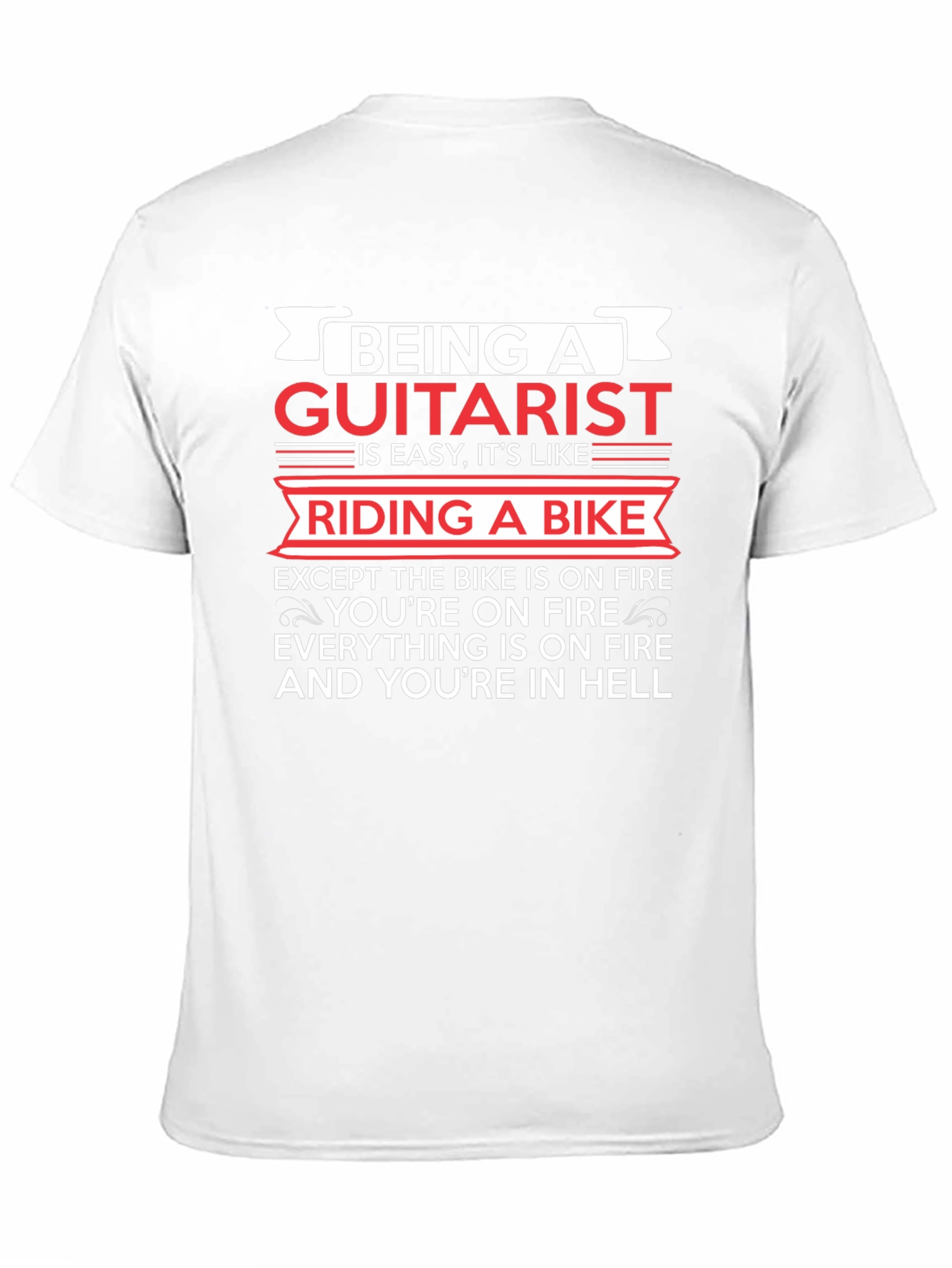 Black Being A Guitarist T-Shirt - Humorous Musician Tee view 11